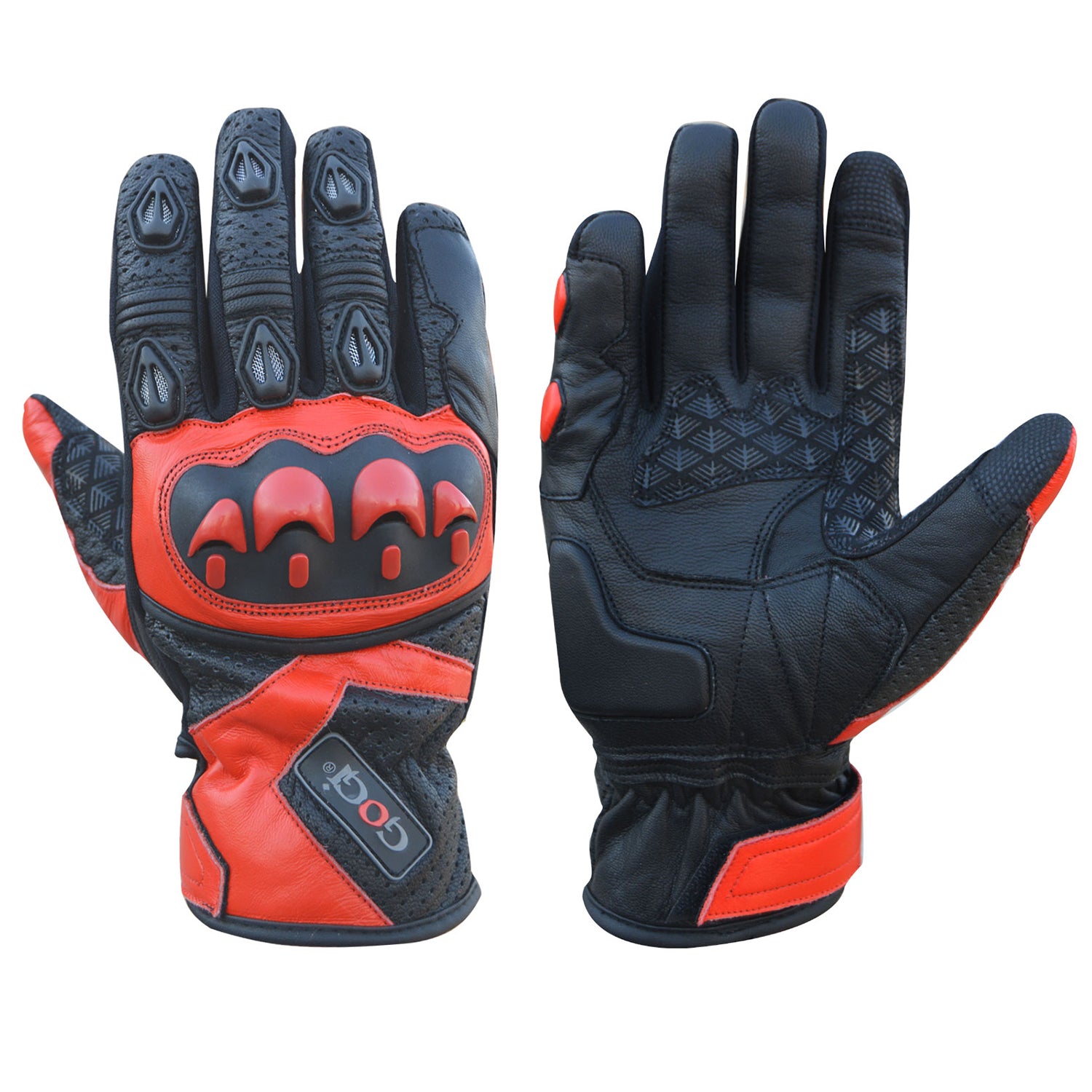 Sport Riding Motorcycle Gloves – Red/Black