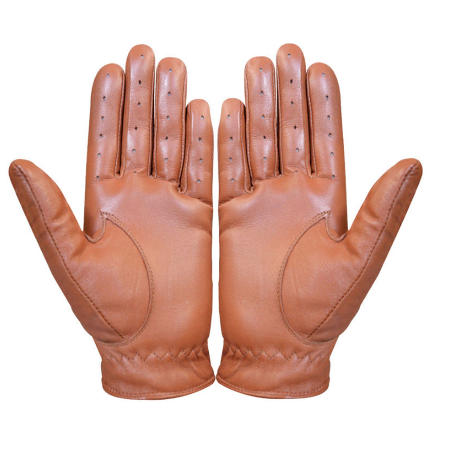 Tan Leather Driving Gloves