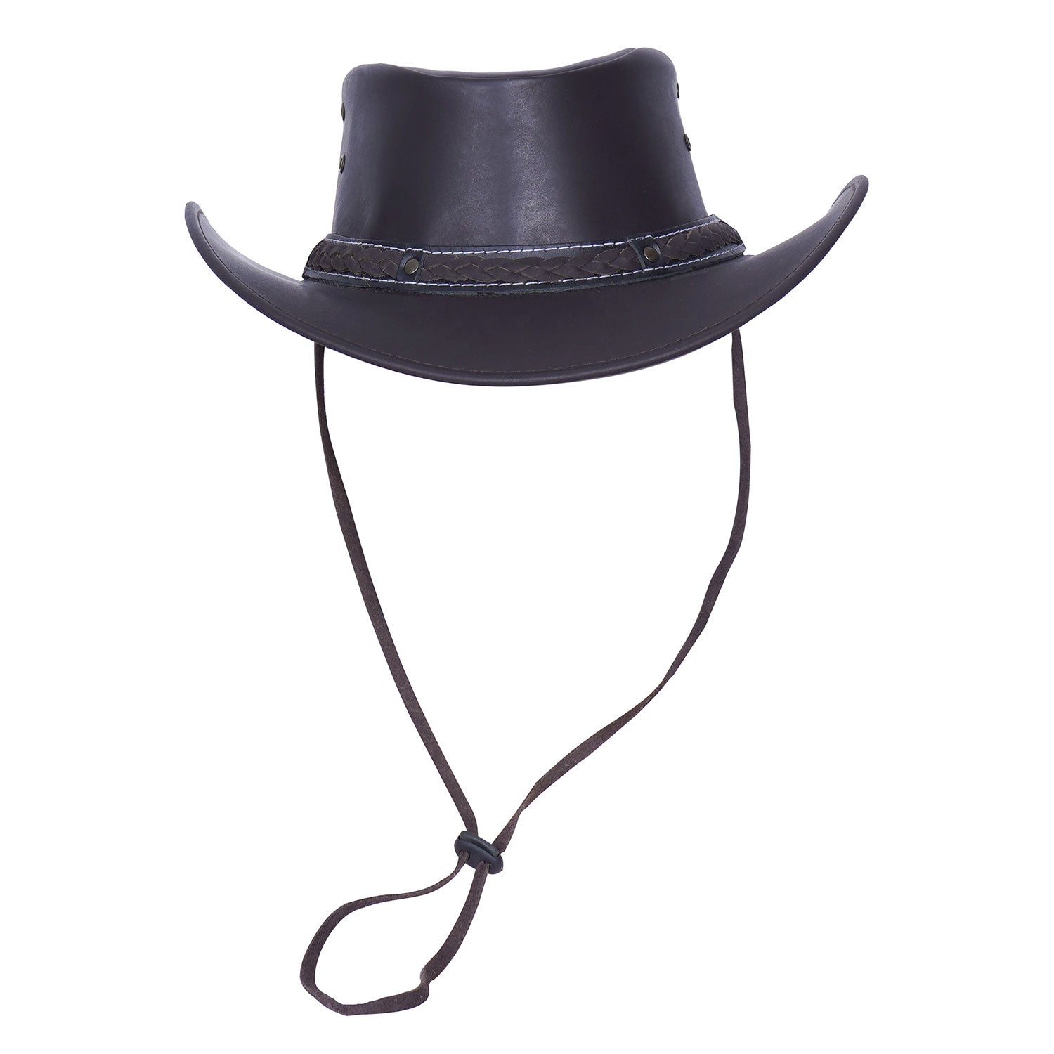 Unisex Leather Cowboy Aussie Outback Hat