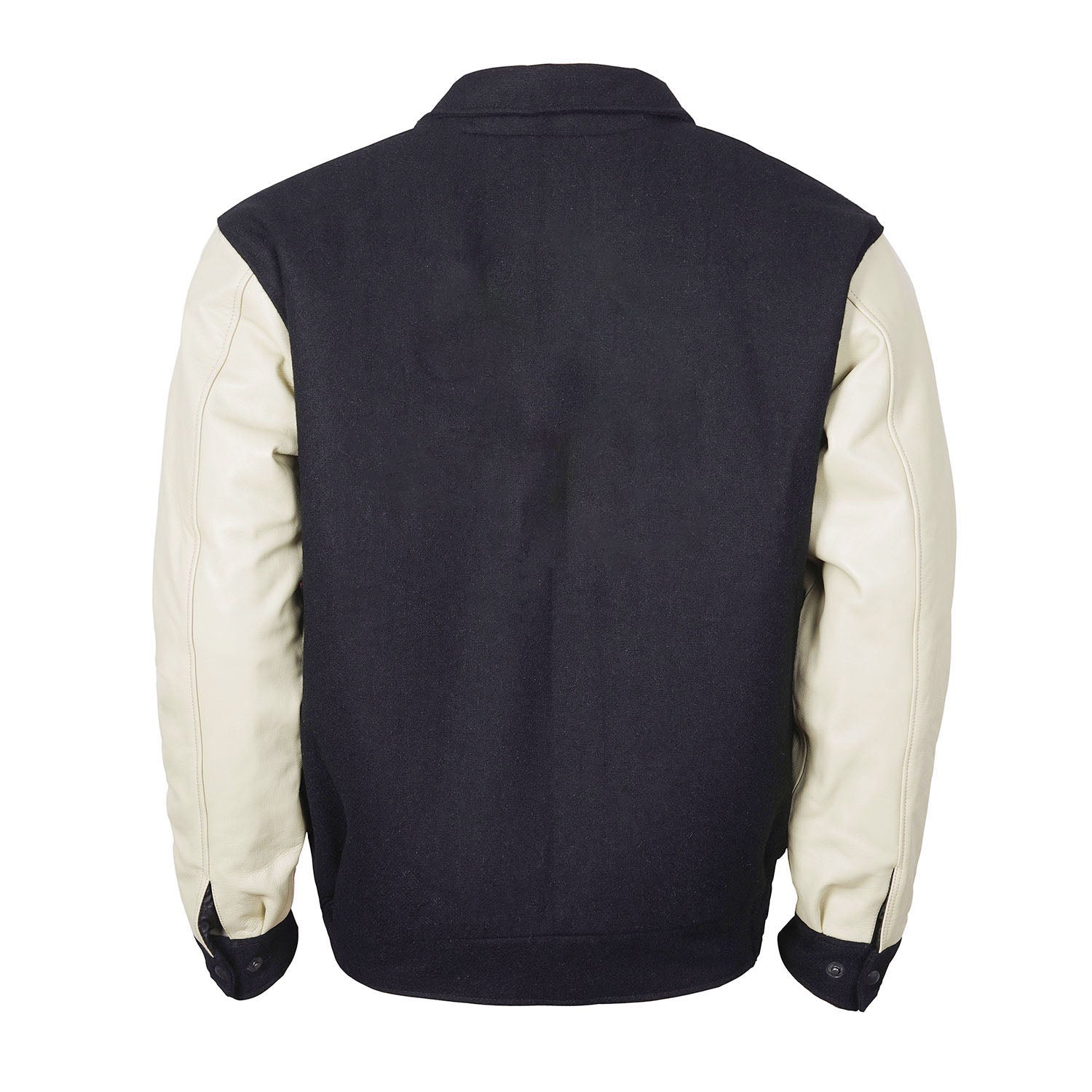 Textlie Jacket with Leather Sleeves