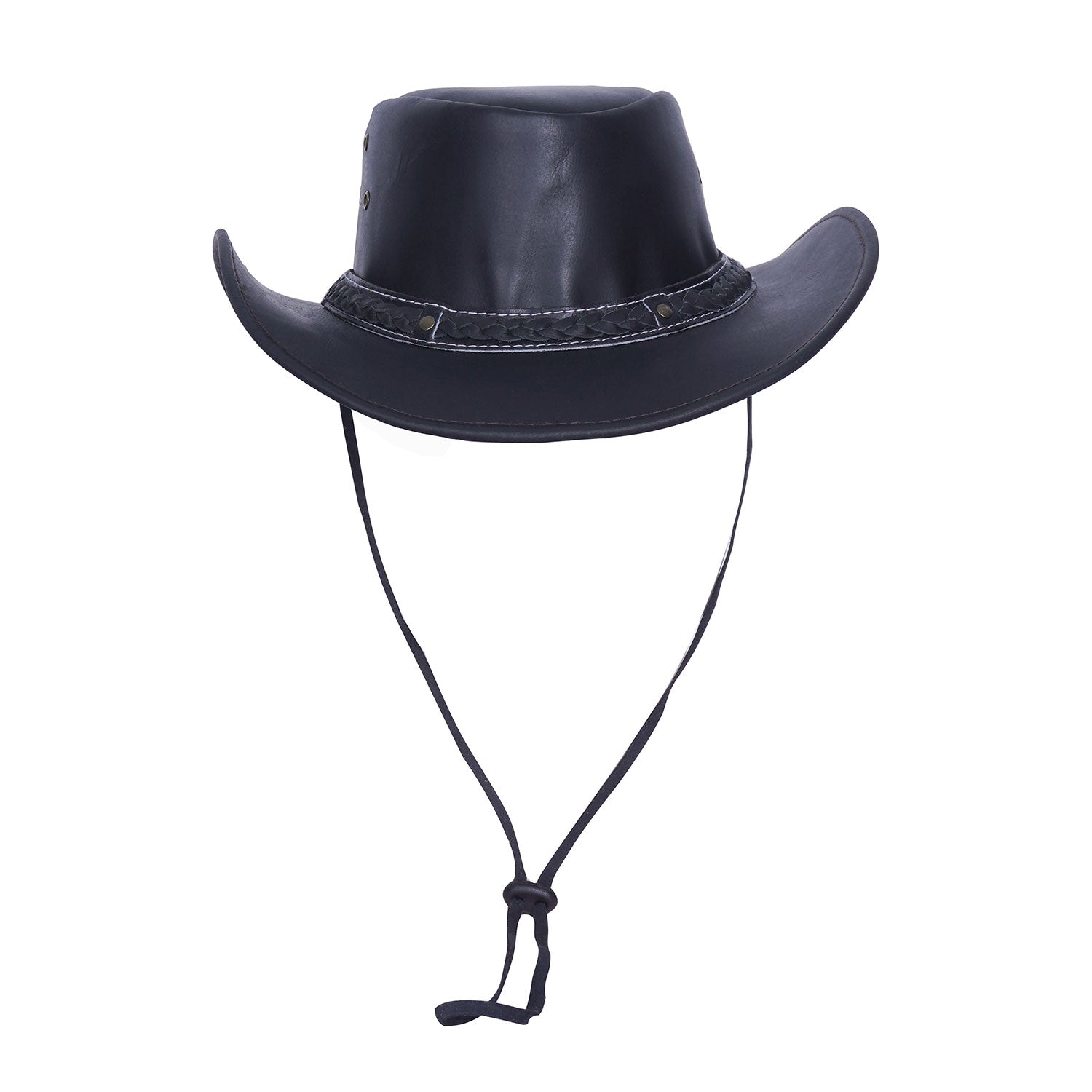 Unisex Leather Cowboy Aussie Outback Hat