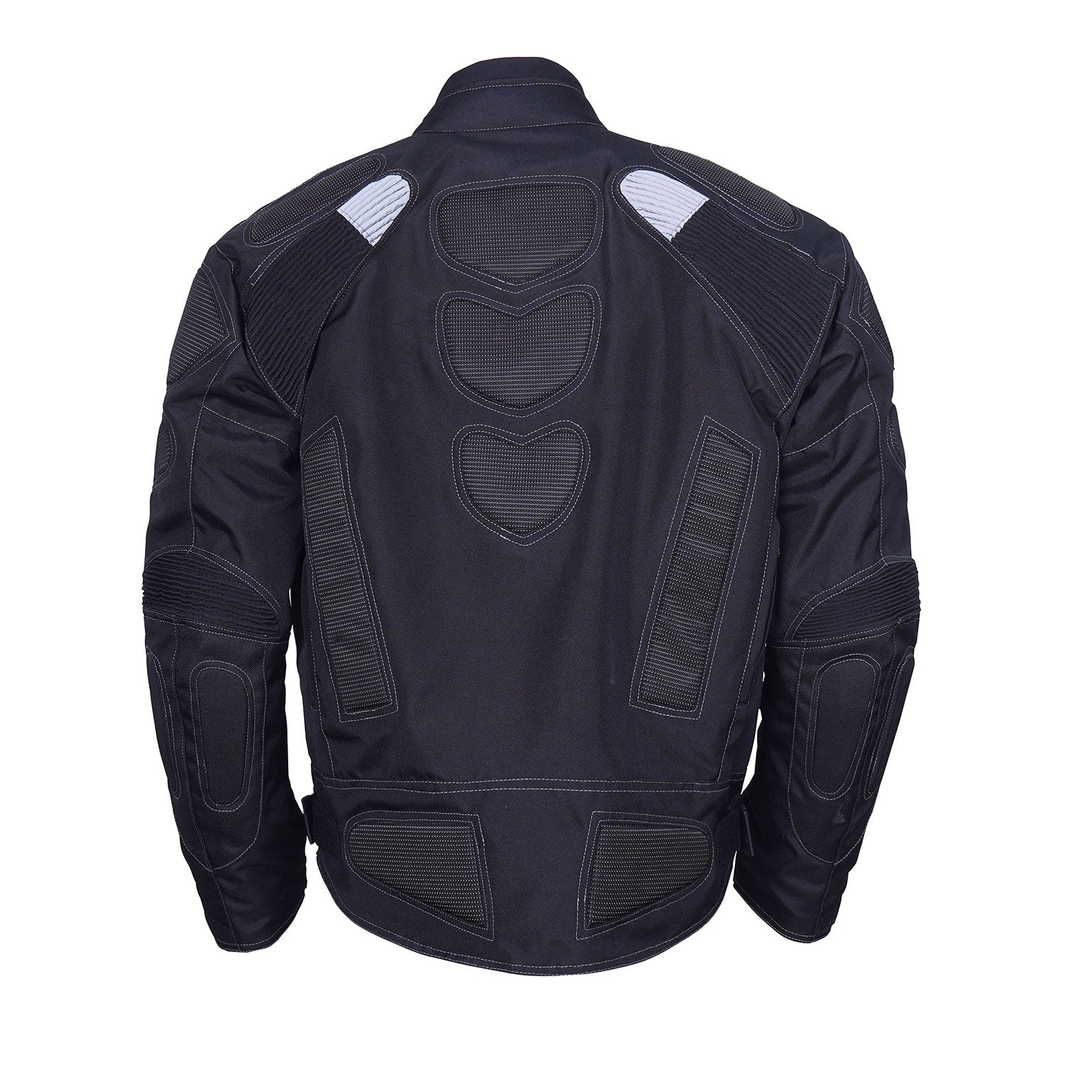 Classic Men's Textile Motorcycle Dual sport Black Armored Jacket Rider *Best Seller*