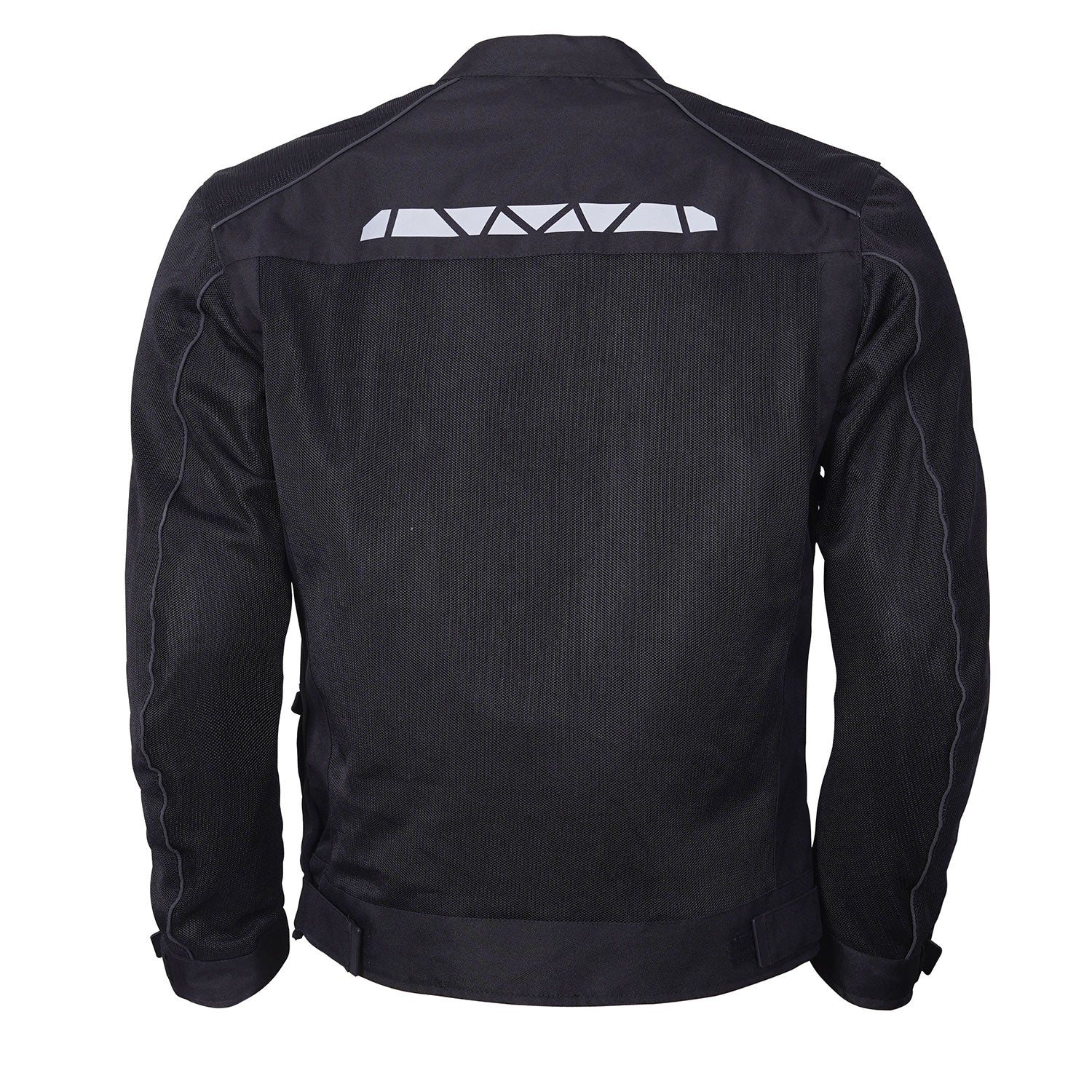 Armored Black Mesh Motorcycle Jacket Men's All season Biker