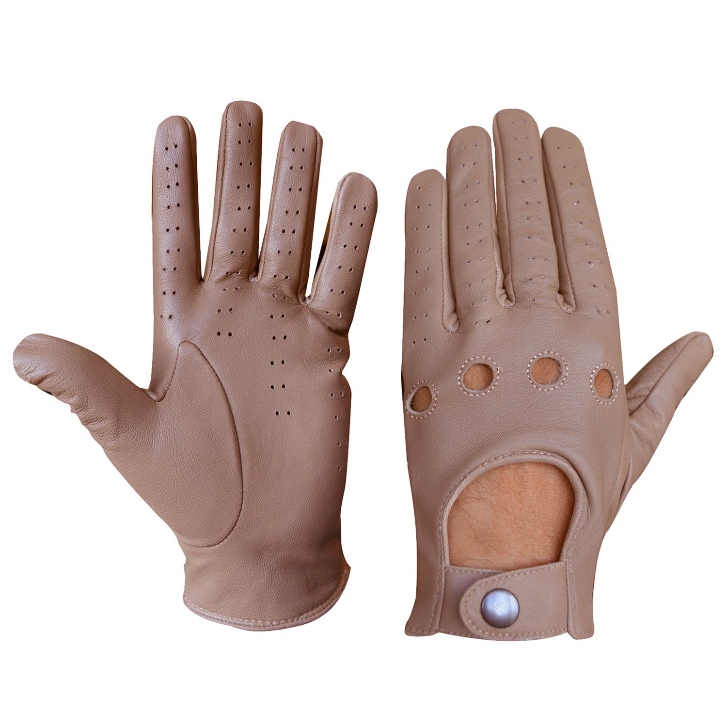 Men’s Leather Driving Gloves – Black, Tan & Brown