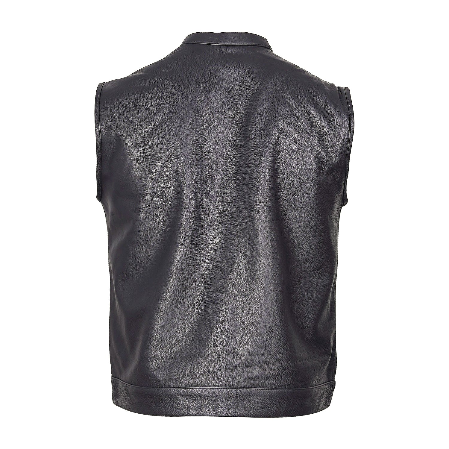 Leather Men's Vest Club Style Motorcycle Rider *Best Seller*