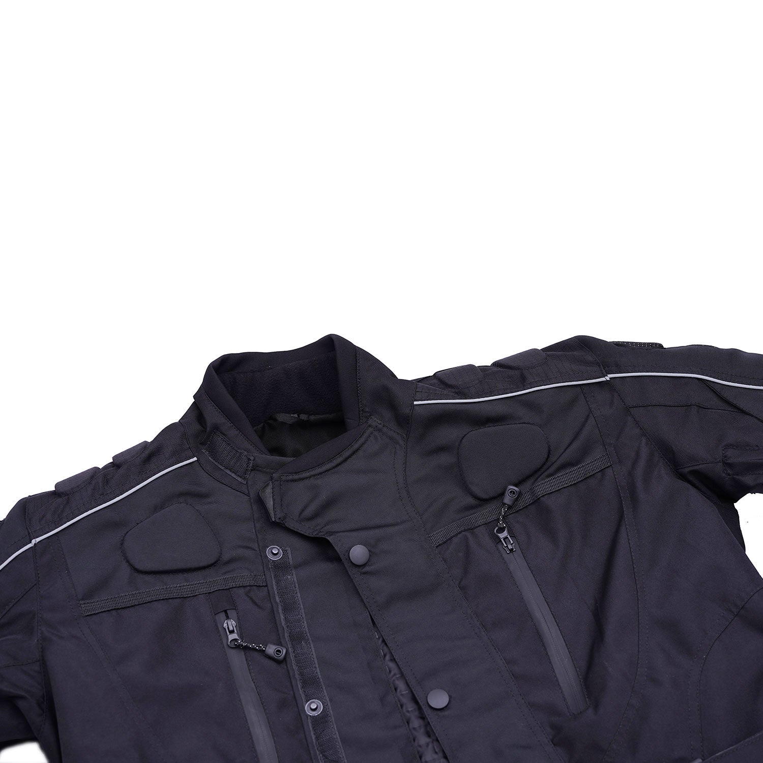 Men's Touring Black Adventure Motorcycle Jacket Long Length Armored