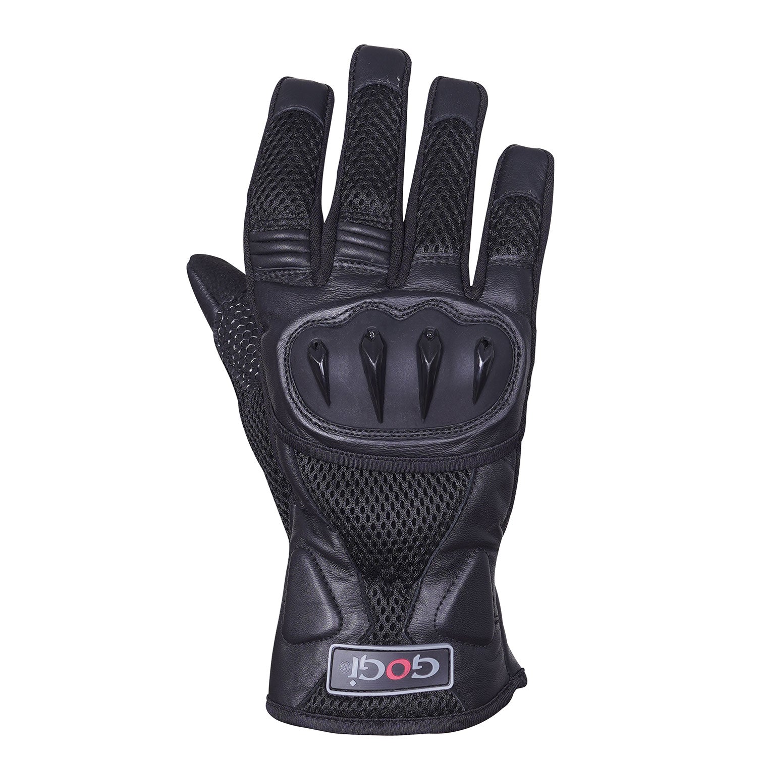 Men's Leather Mesh Motorcycle Gloves Hard Knuckle i-Touch