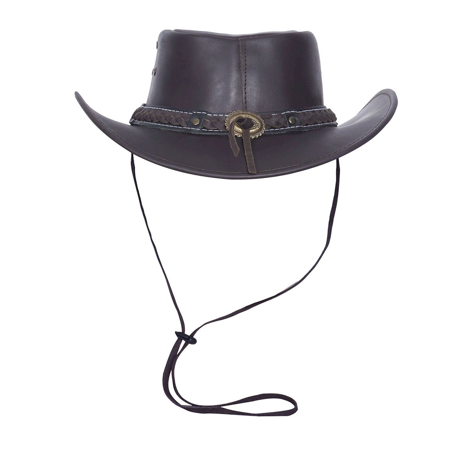 Unisex Leather Cowboy Aussie Outback Hat