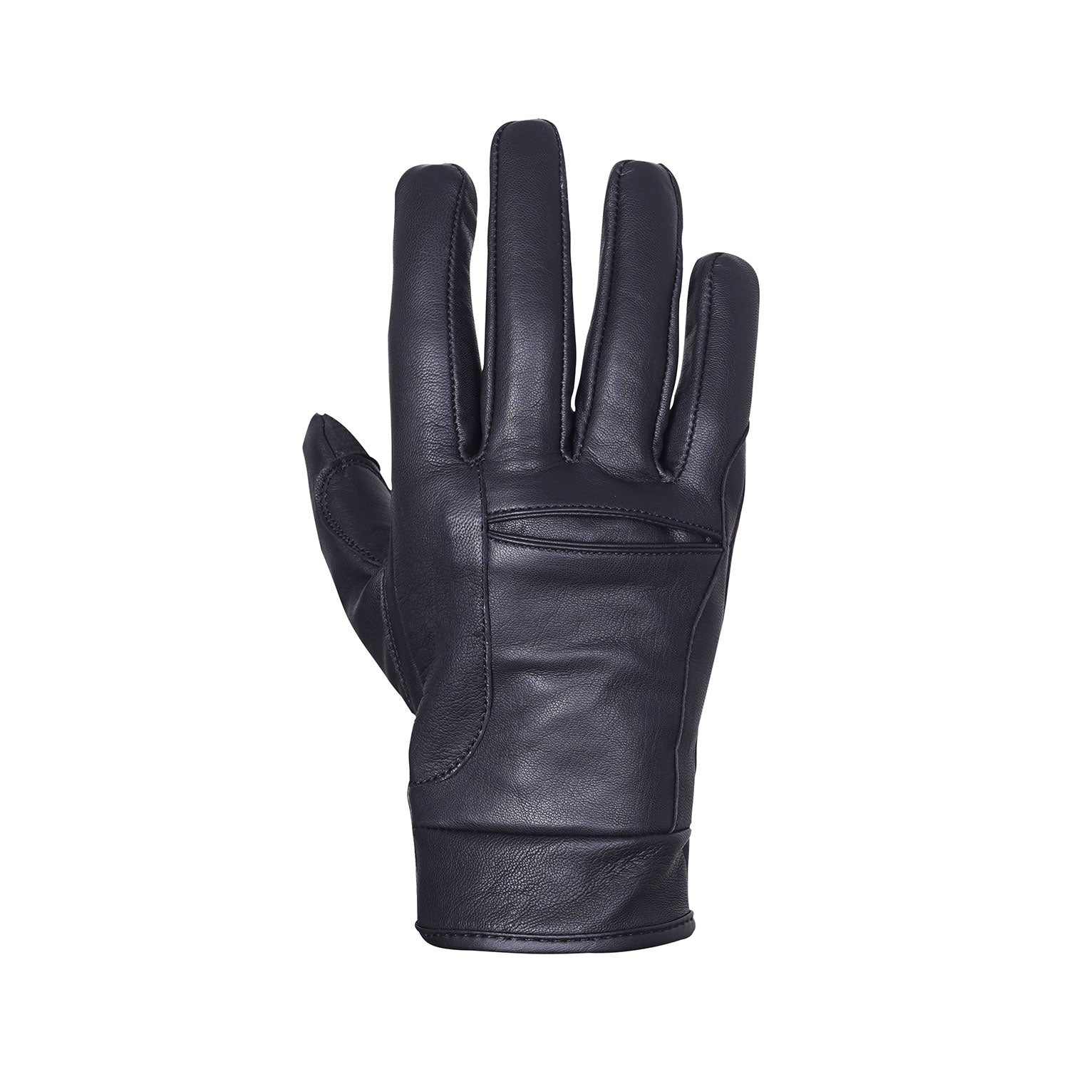 Classic Men's Black Motorcycle Leather Glove Gel Padded Biker Touchscreen *Best Seller*