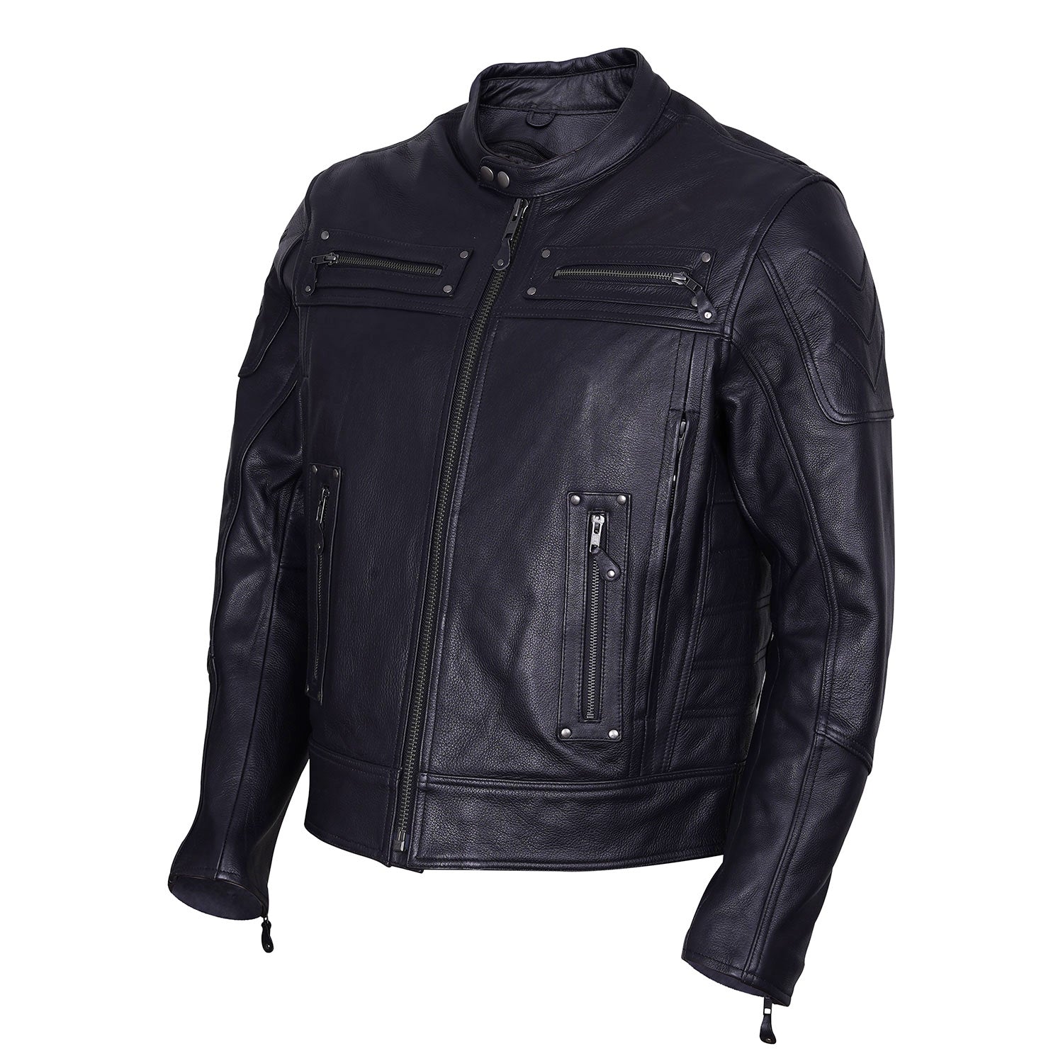 Classic Premium Biker Leather Jacket Motorcycle Men's *Best Seller*