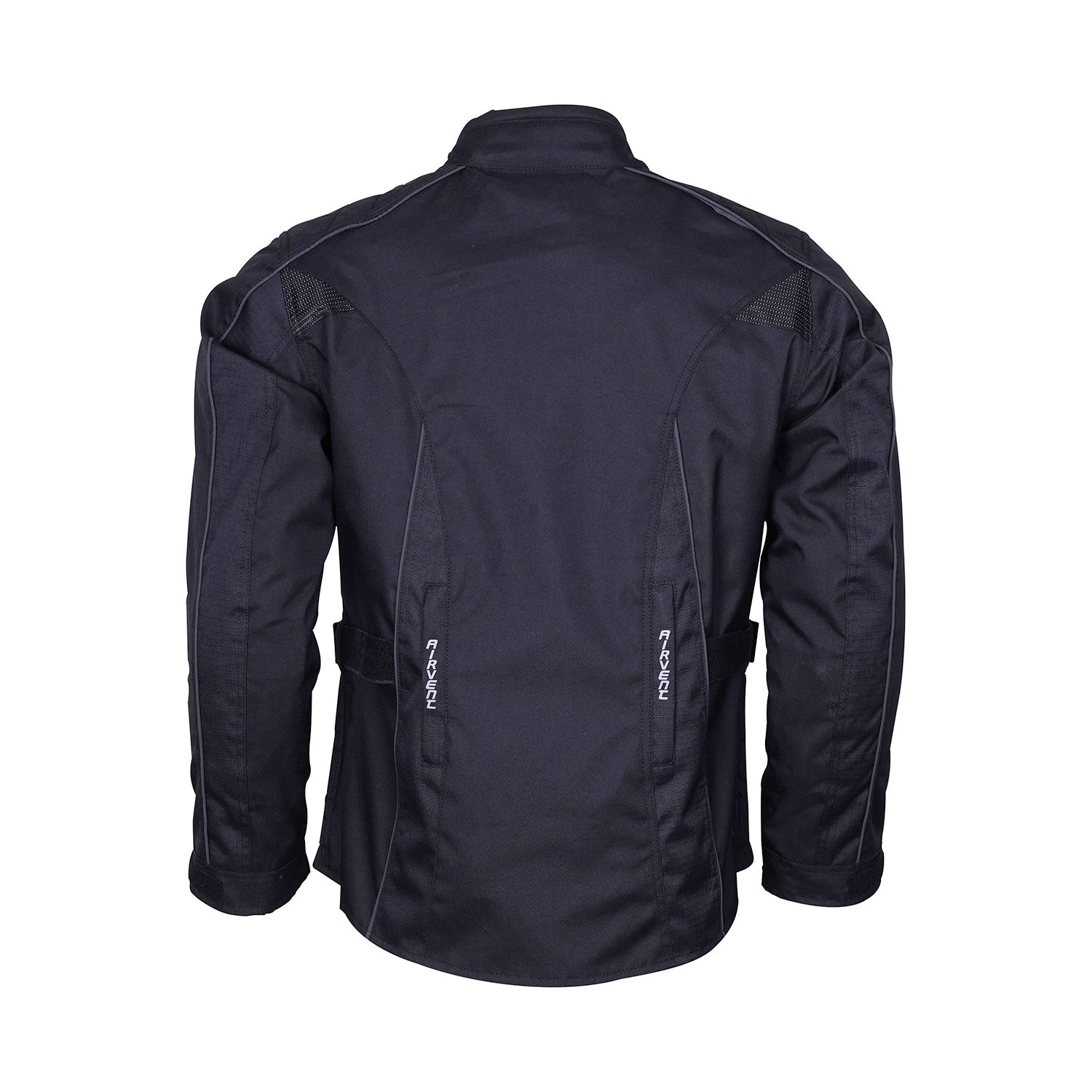 Ladies All Black Adjustable Vents Motorcycle Jacket Lady Rider