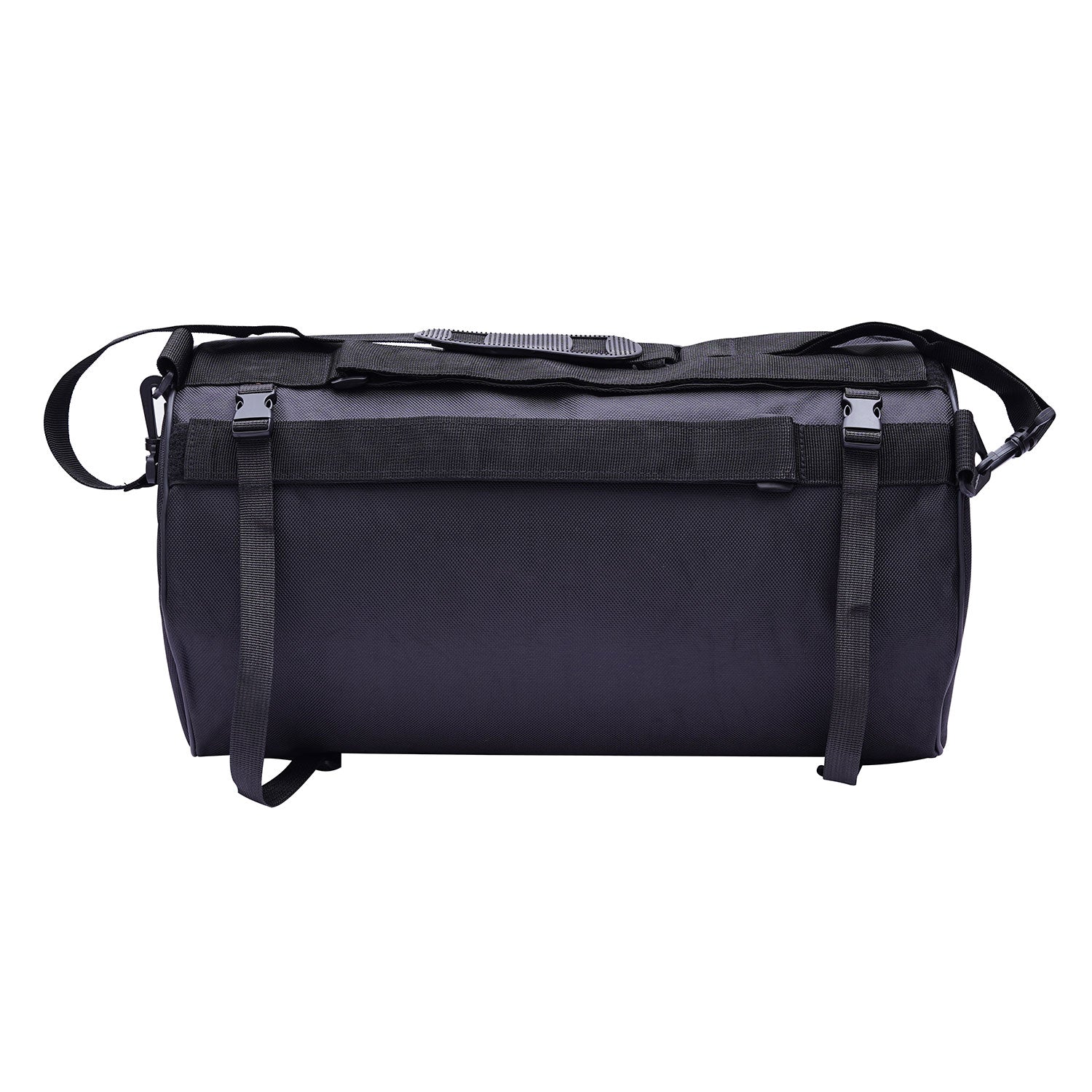 Black Motorcycle Travel Tail Roll Bag Textile Reflector