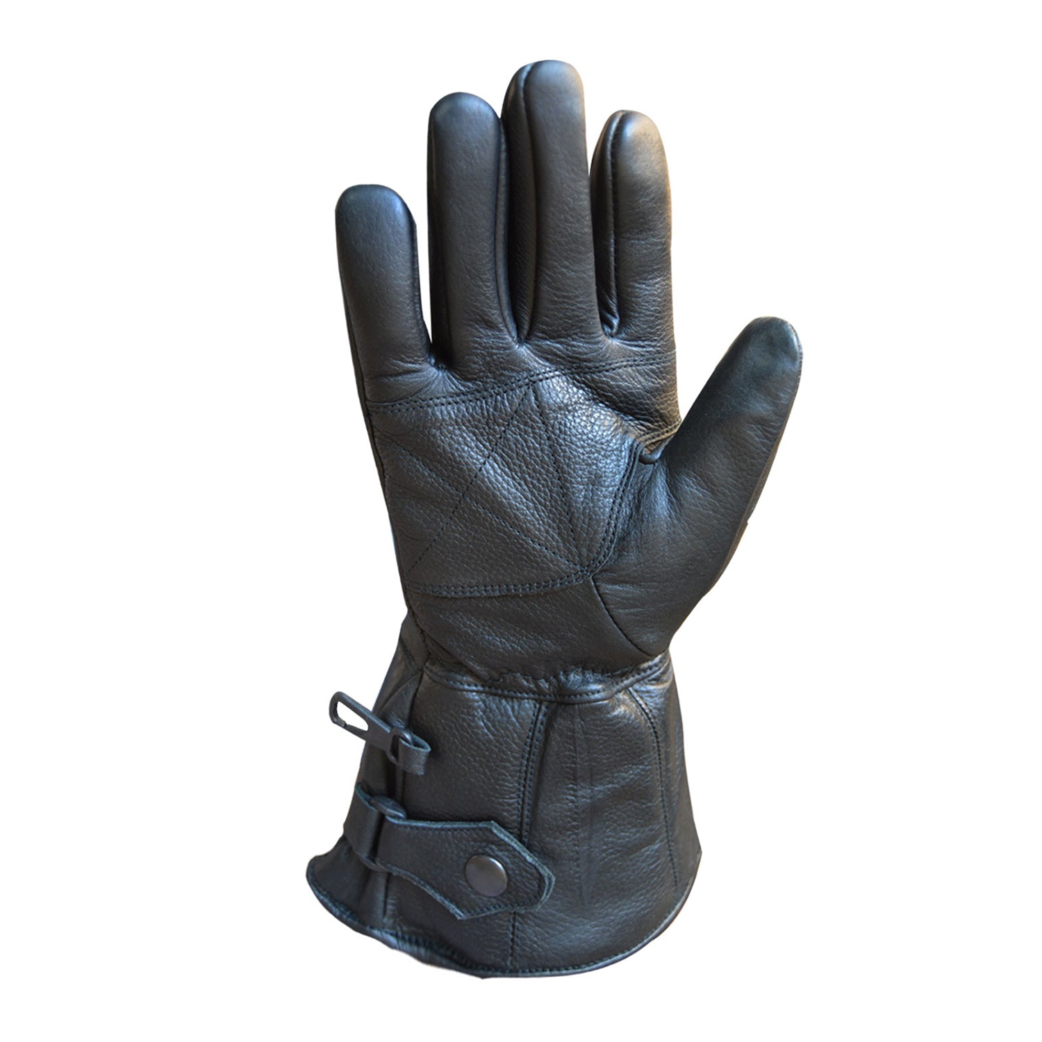 Premium Leather Motorcycle Gauntlet Gloves