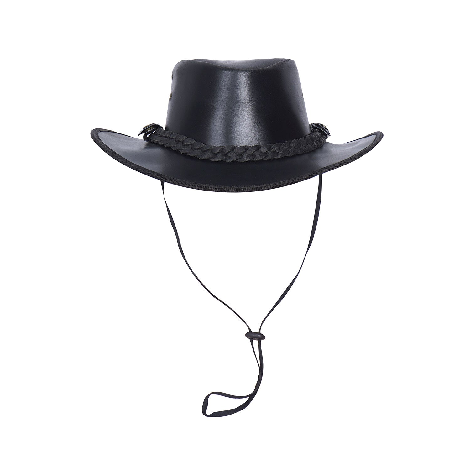 Unisex Vintage Leather Cowboy Aussie Outback Hat