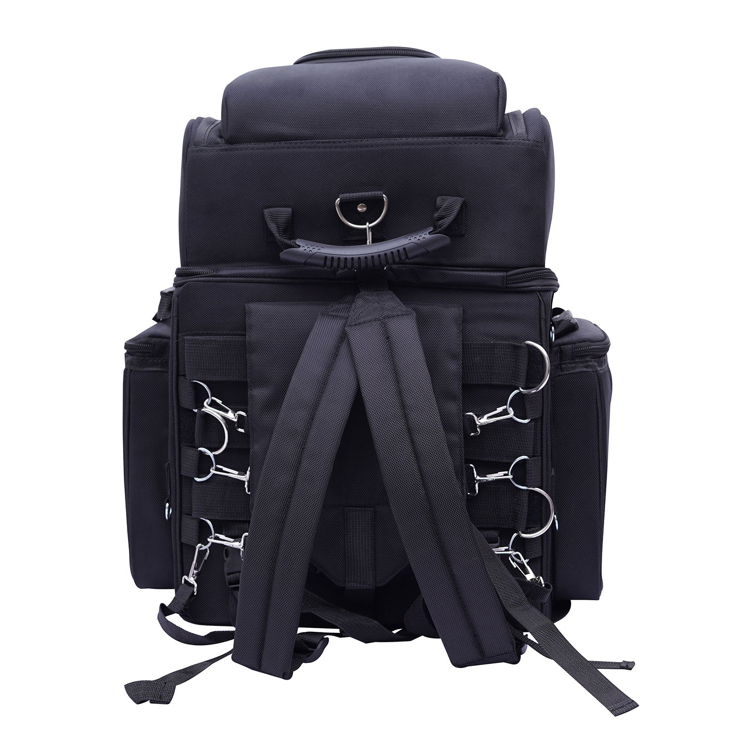 Black Motorcycle Textile 30L Backpack Tail Heat Resistant Reflector
