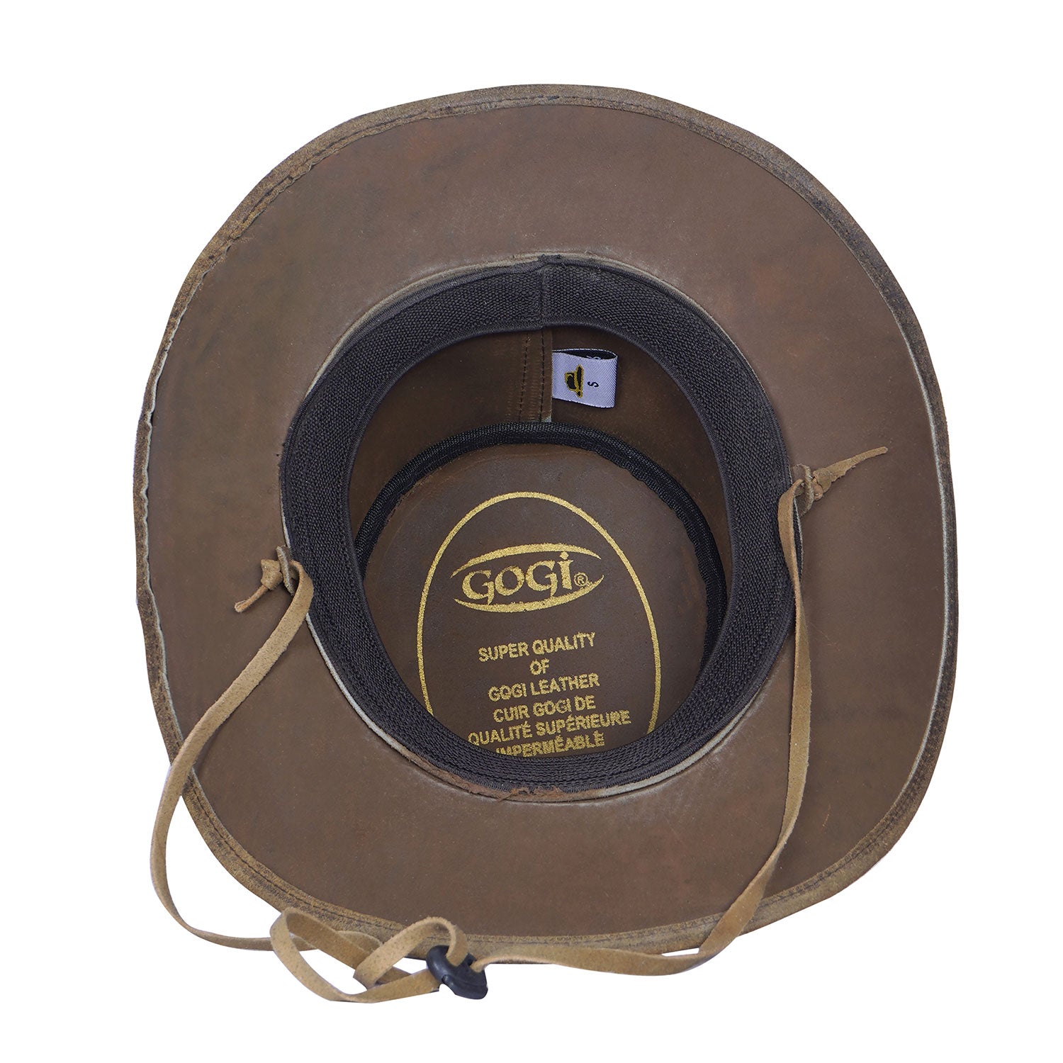 Unisex Vintage Leather Cowboy Aussie Outback Hat
