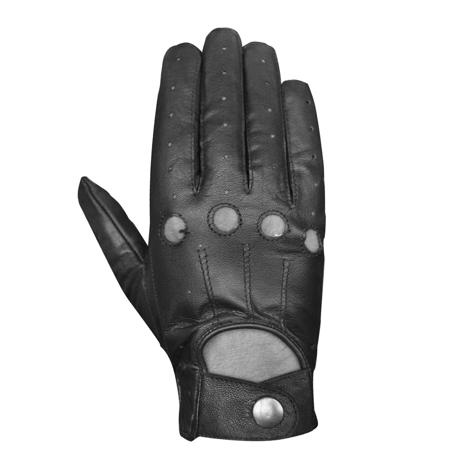 Men’s Black Cowhide Leather Driving Gloves