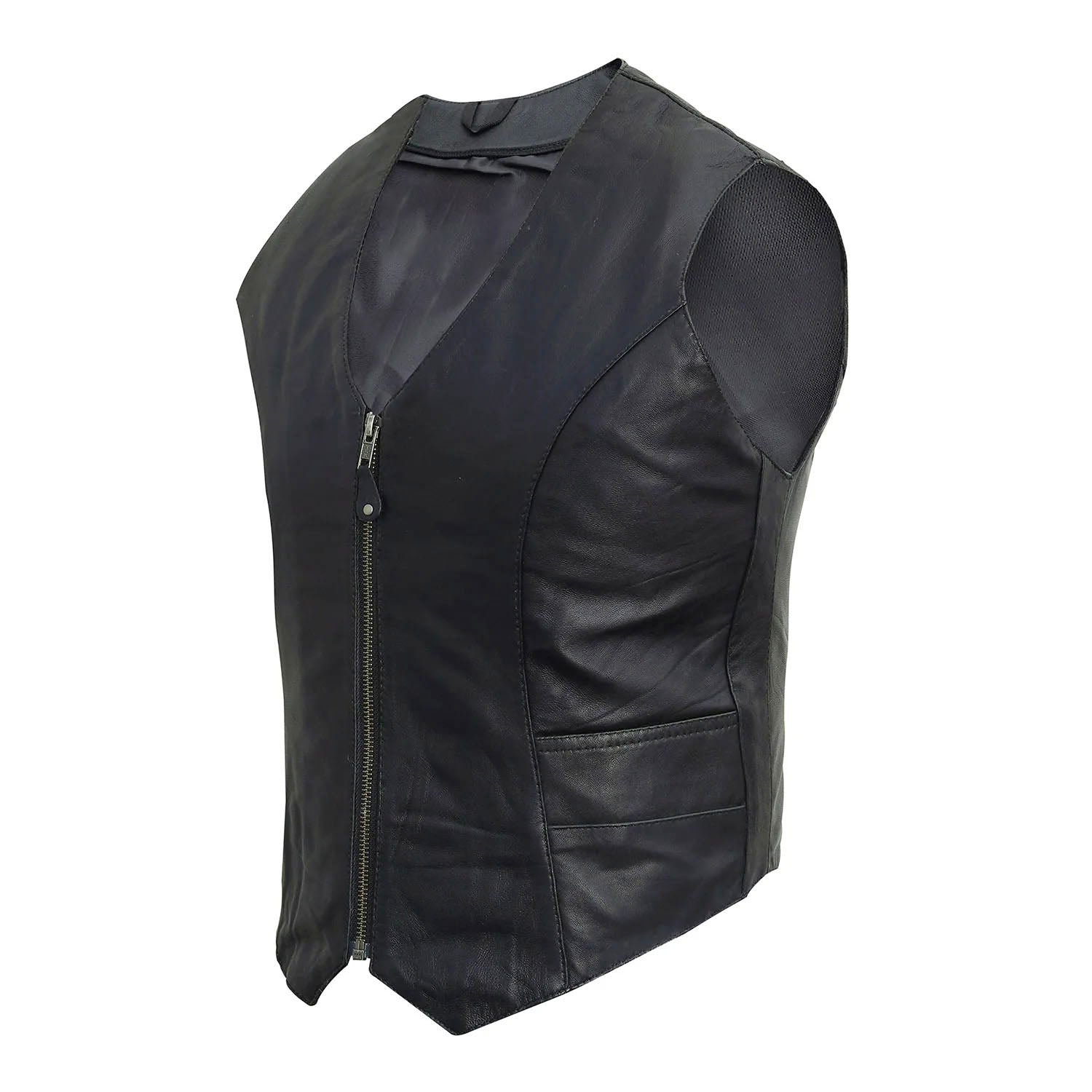 Women's Motorcycle Western Style Leather Vest
