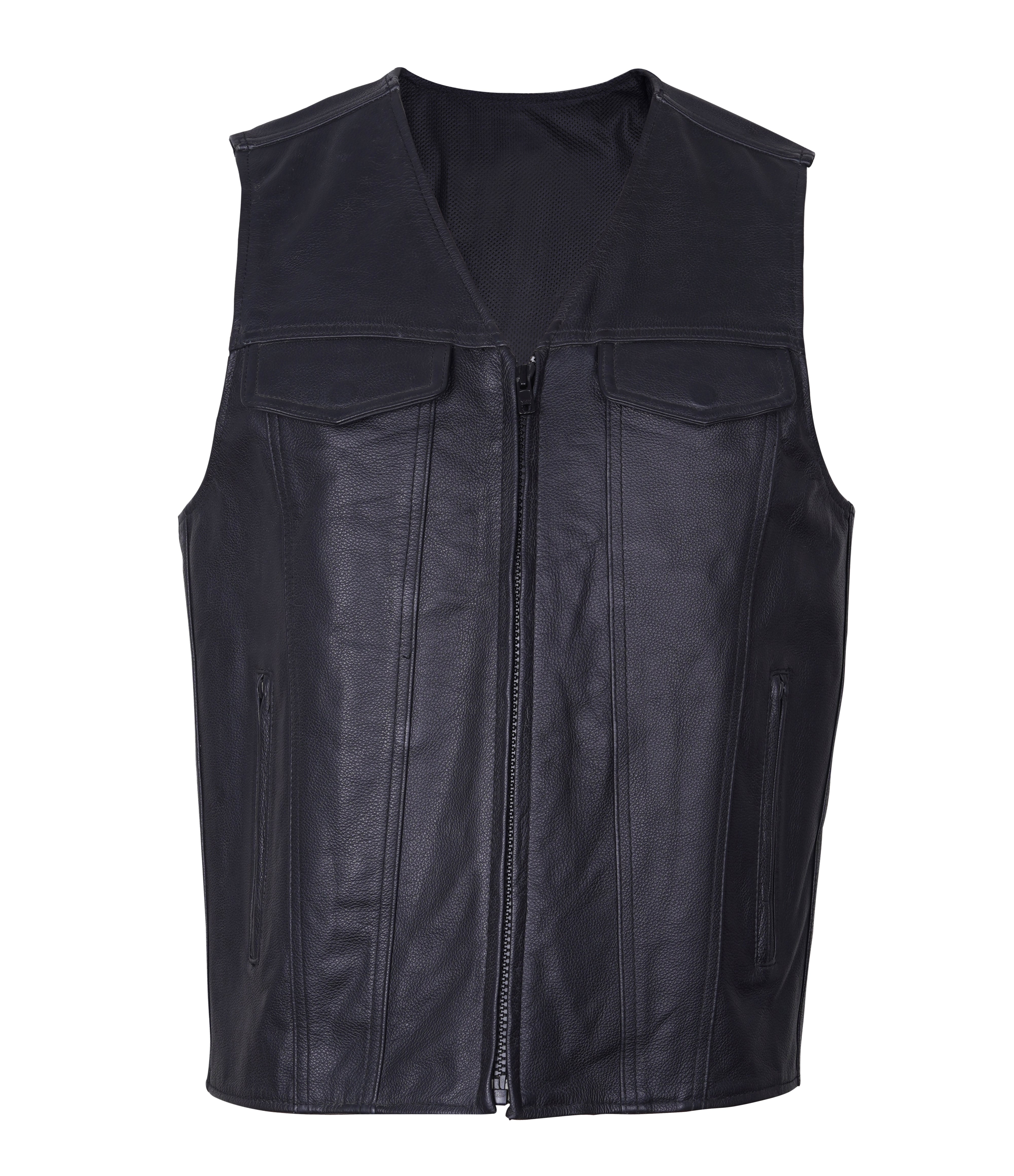 Classic Leather Biker Vest