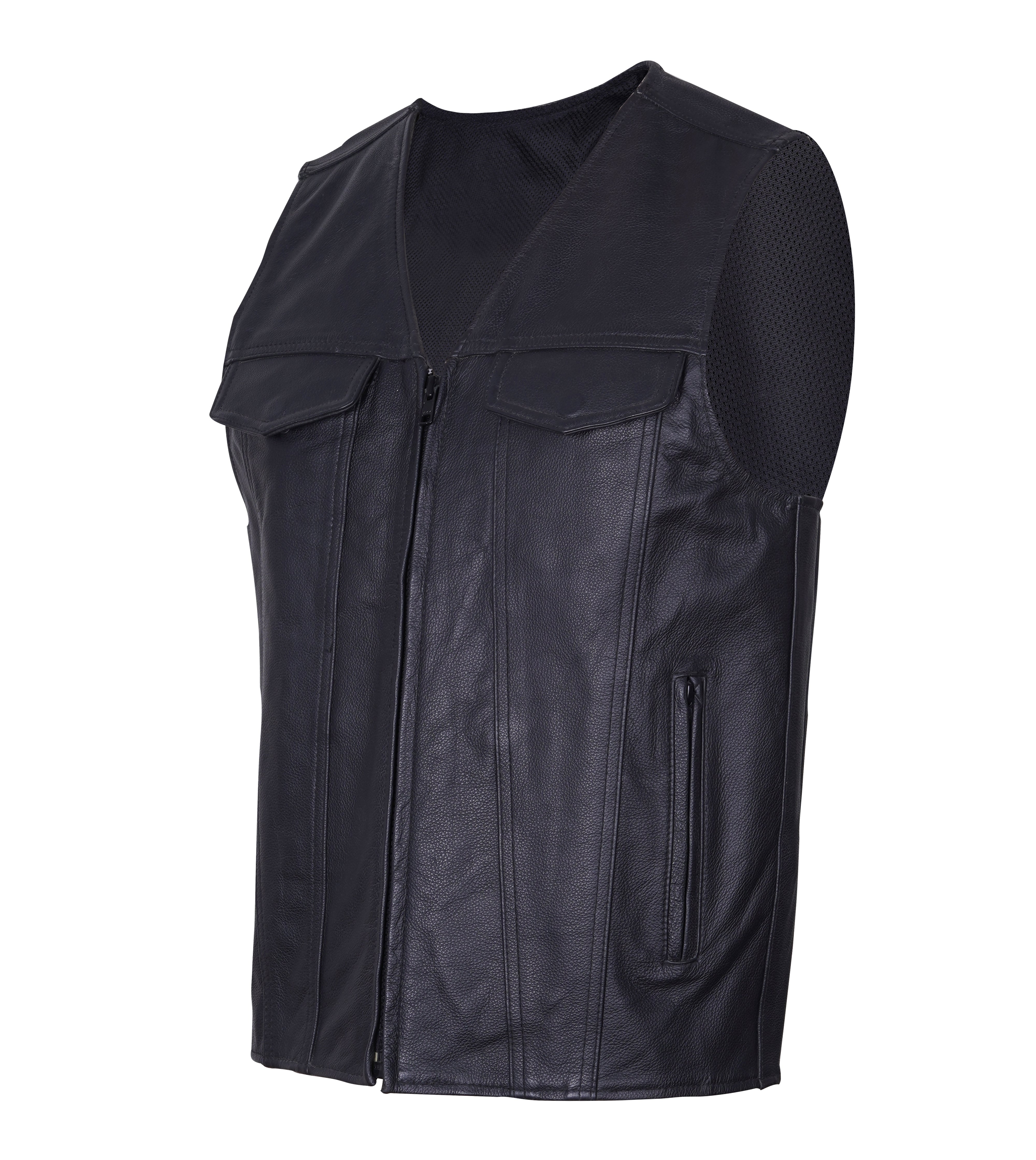 Classic Leather Biker Vest