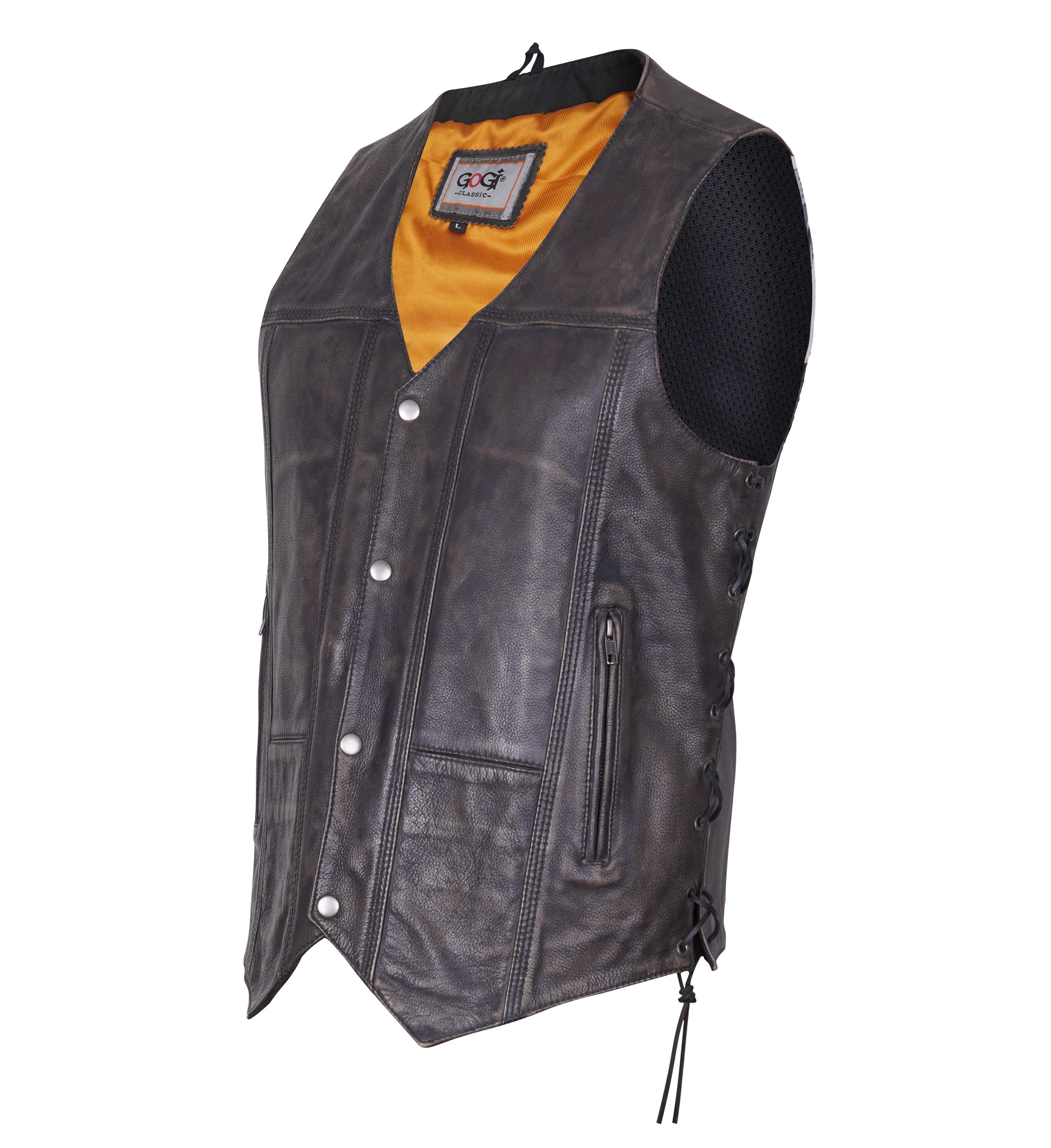 Classic Leather Biker Vest