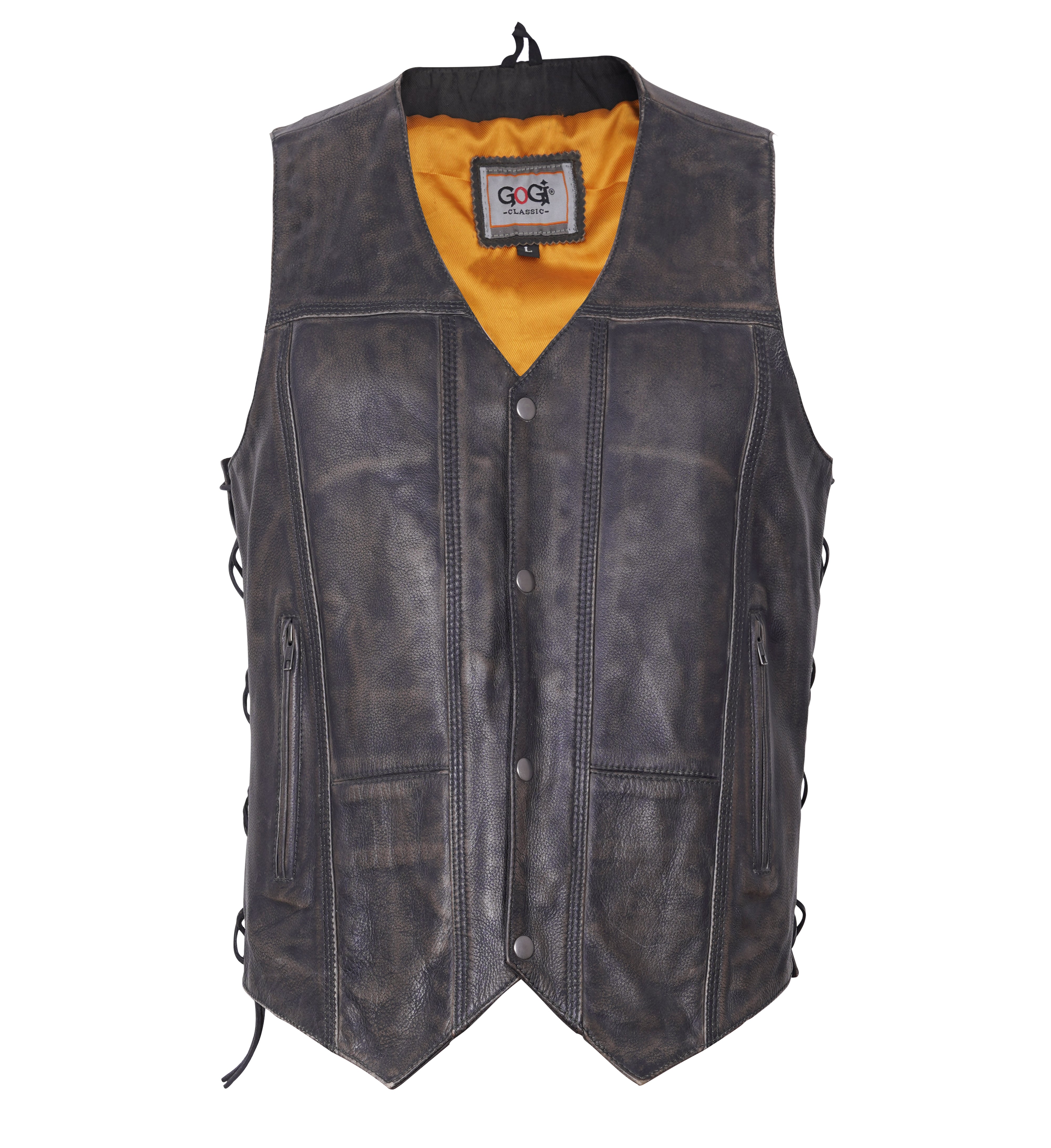 Classic Leather Biker Vest