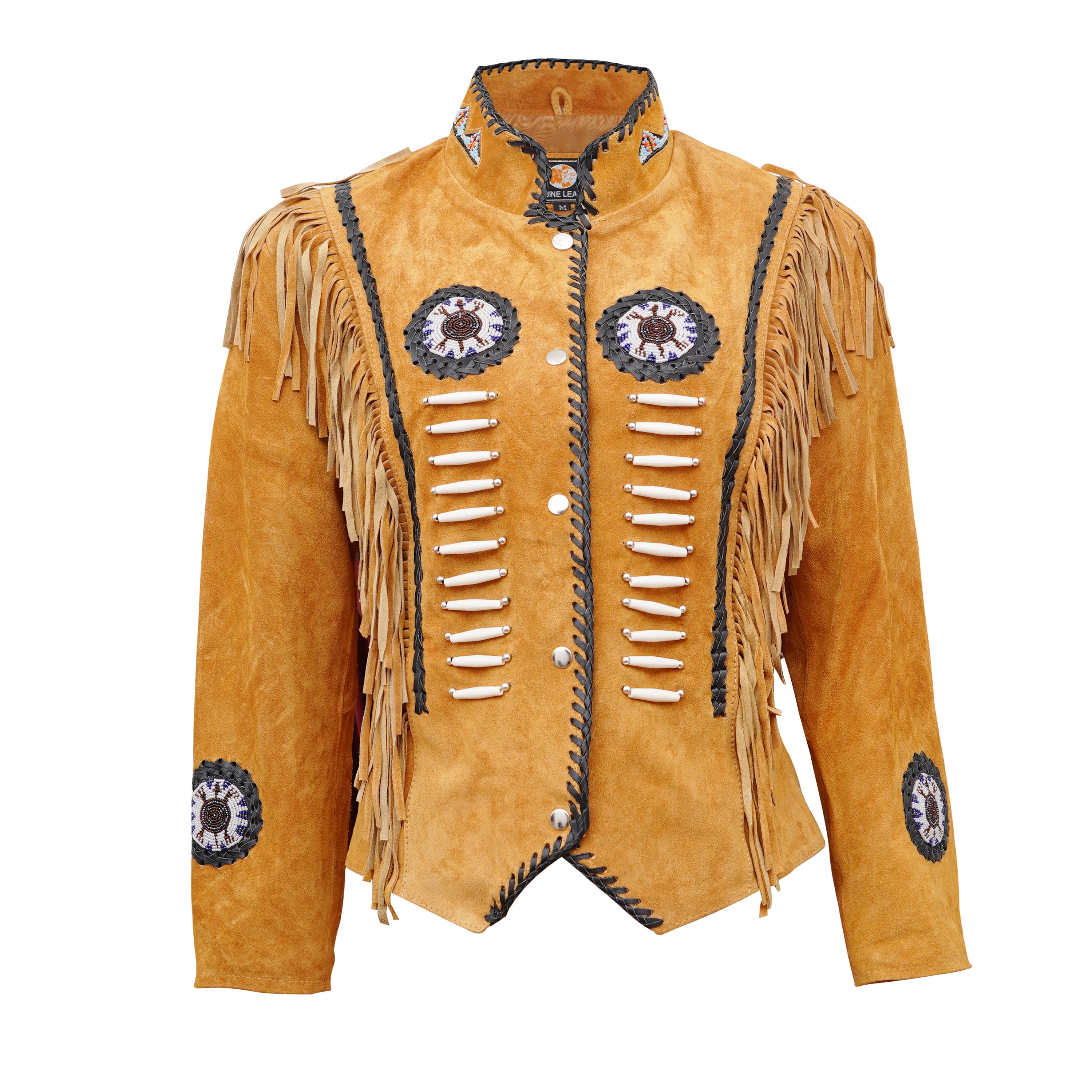 Women's Tan Western Suede Fringe Jacket