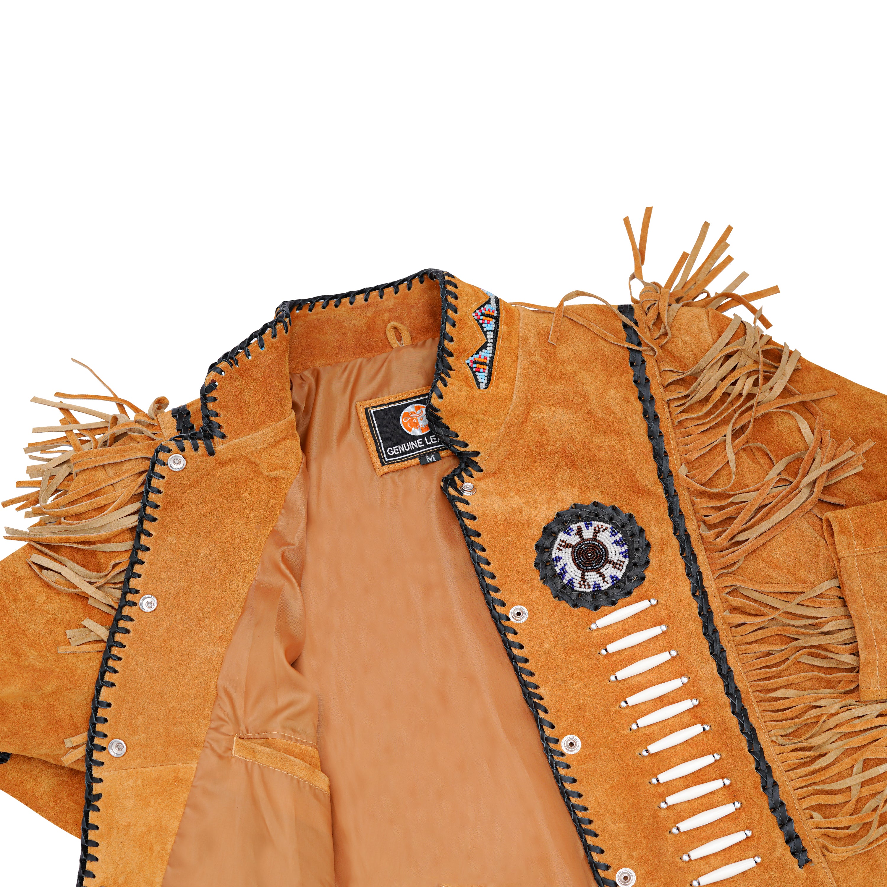 Women's Tan Western Suede Fringe Jacket