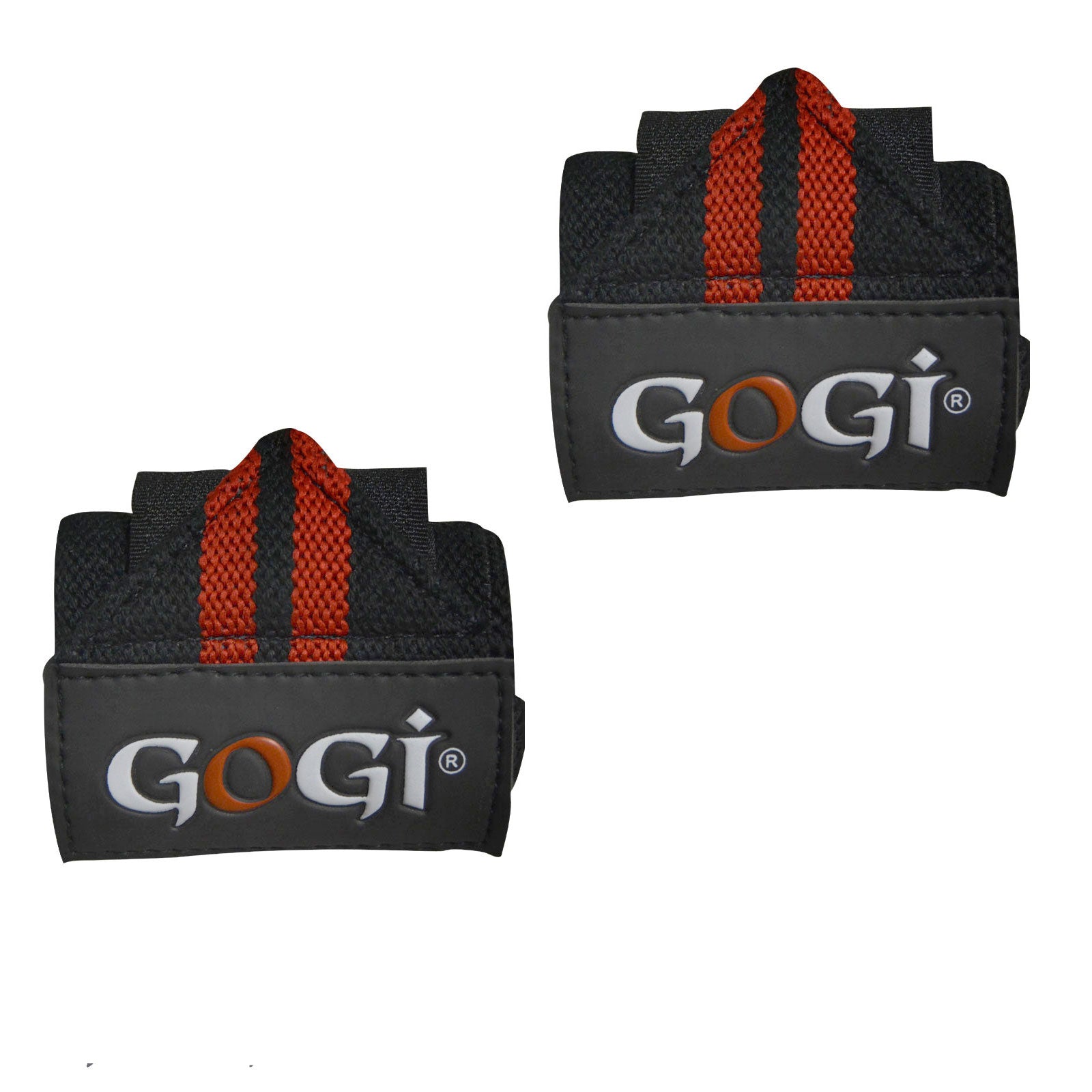 GOGI Wrist Wraps – Black with Orange Stripes