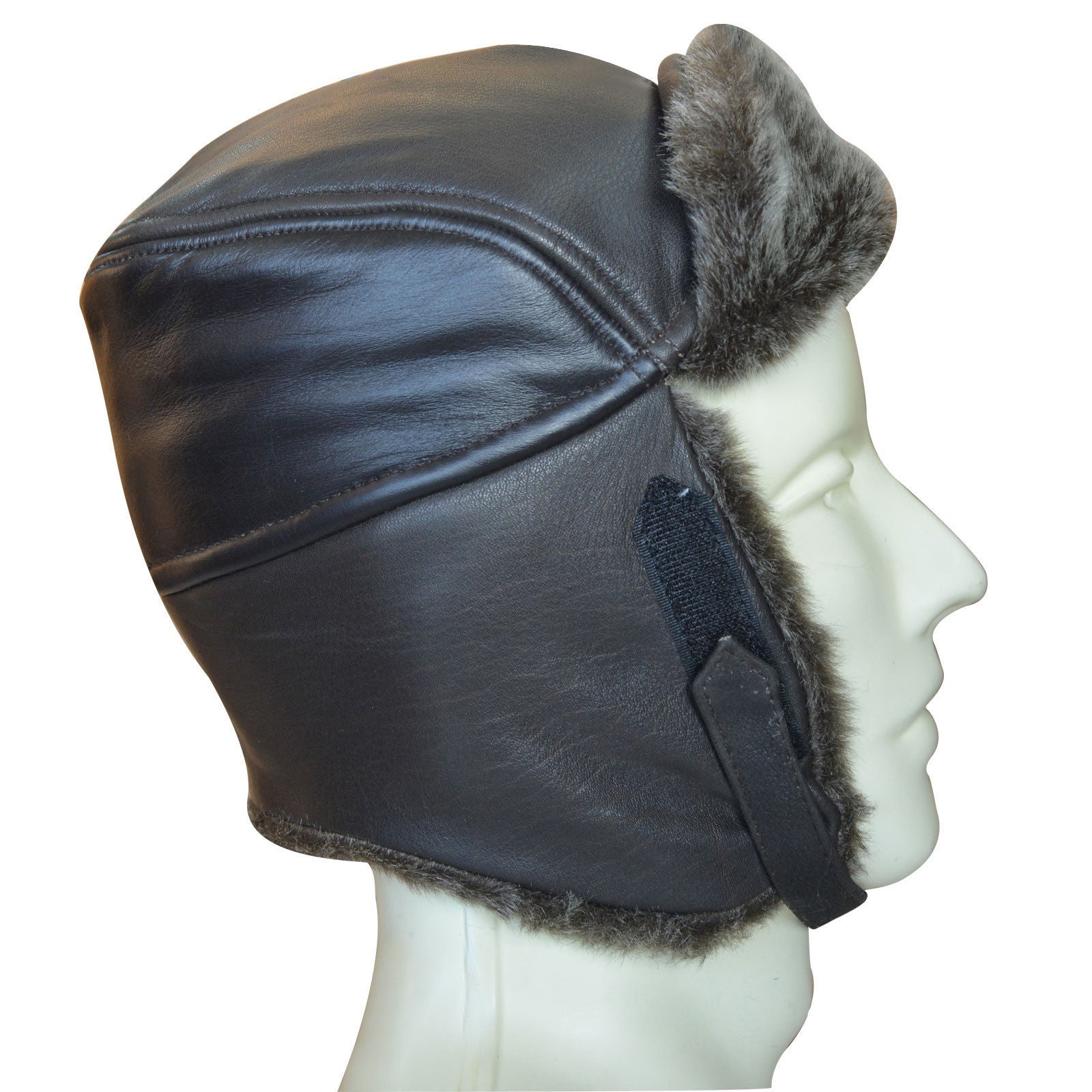Arctic Explorer Leather Trapper Hat