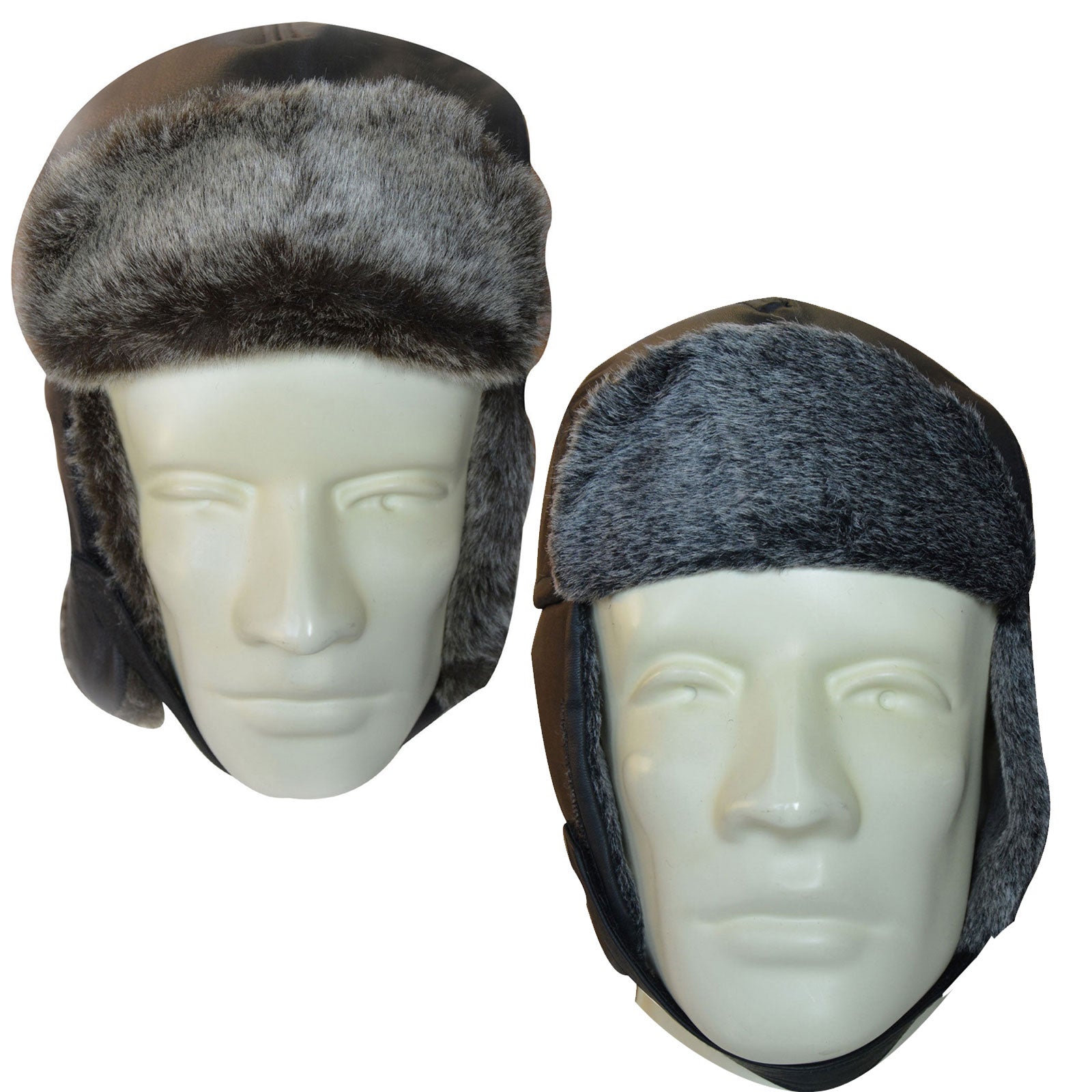 Arctic Explorer Leather Trapper Hat