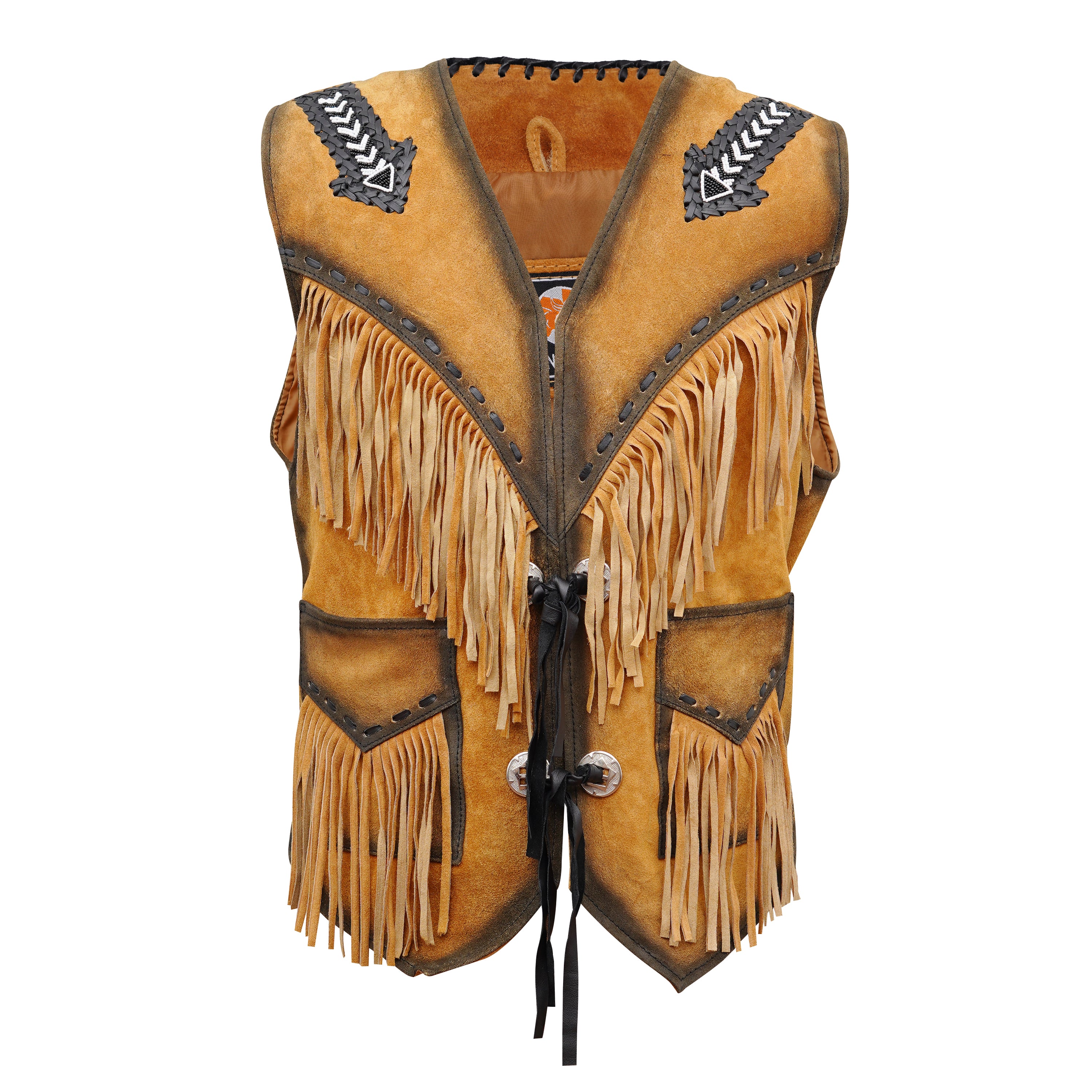 Western Suede Fringe Vest