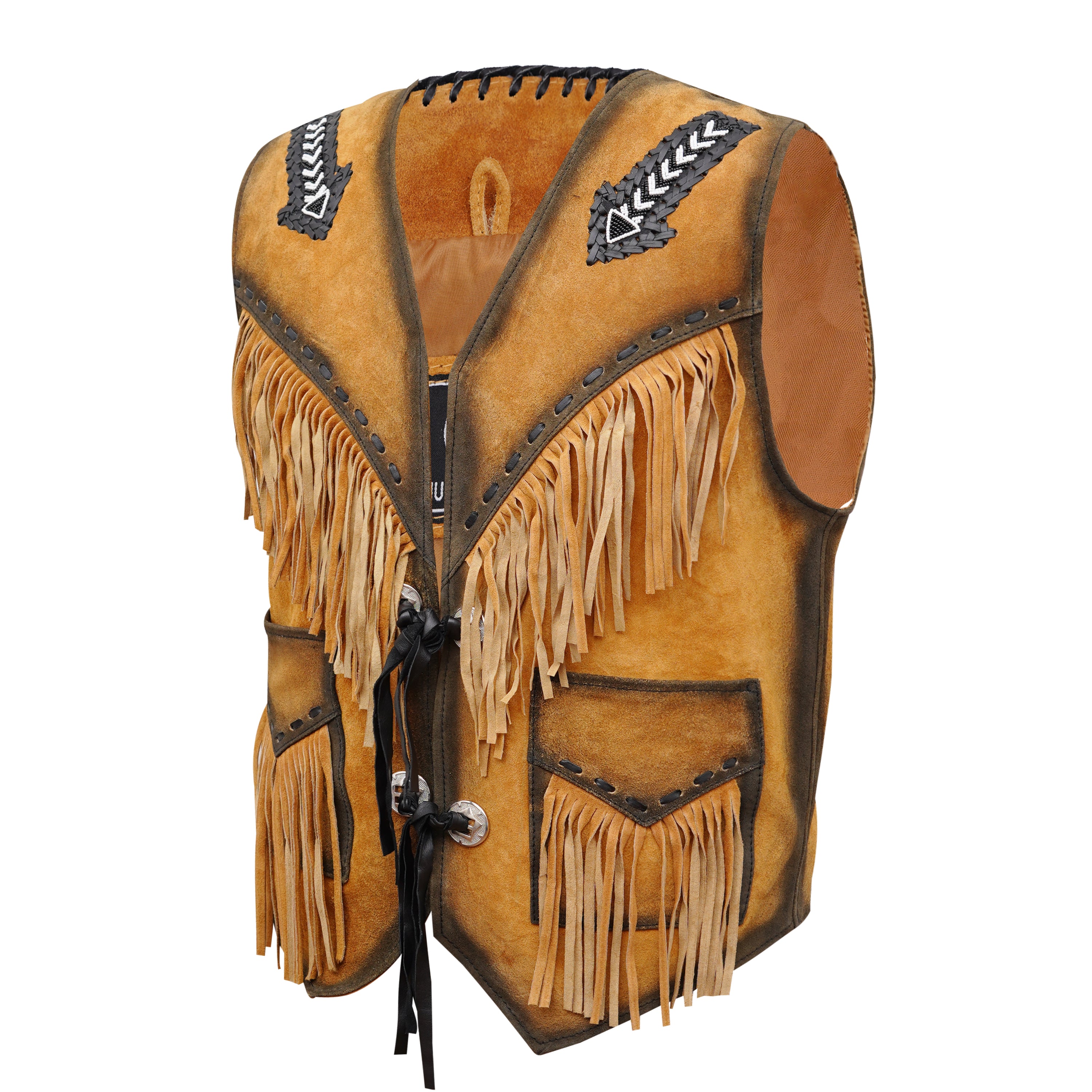 Western Suede Fringe Vest