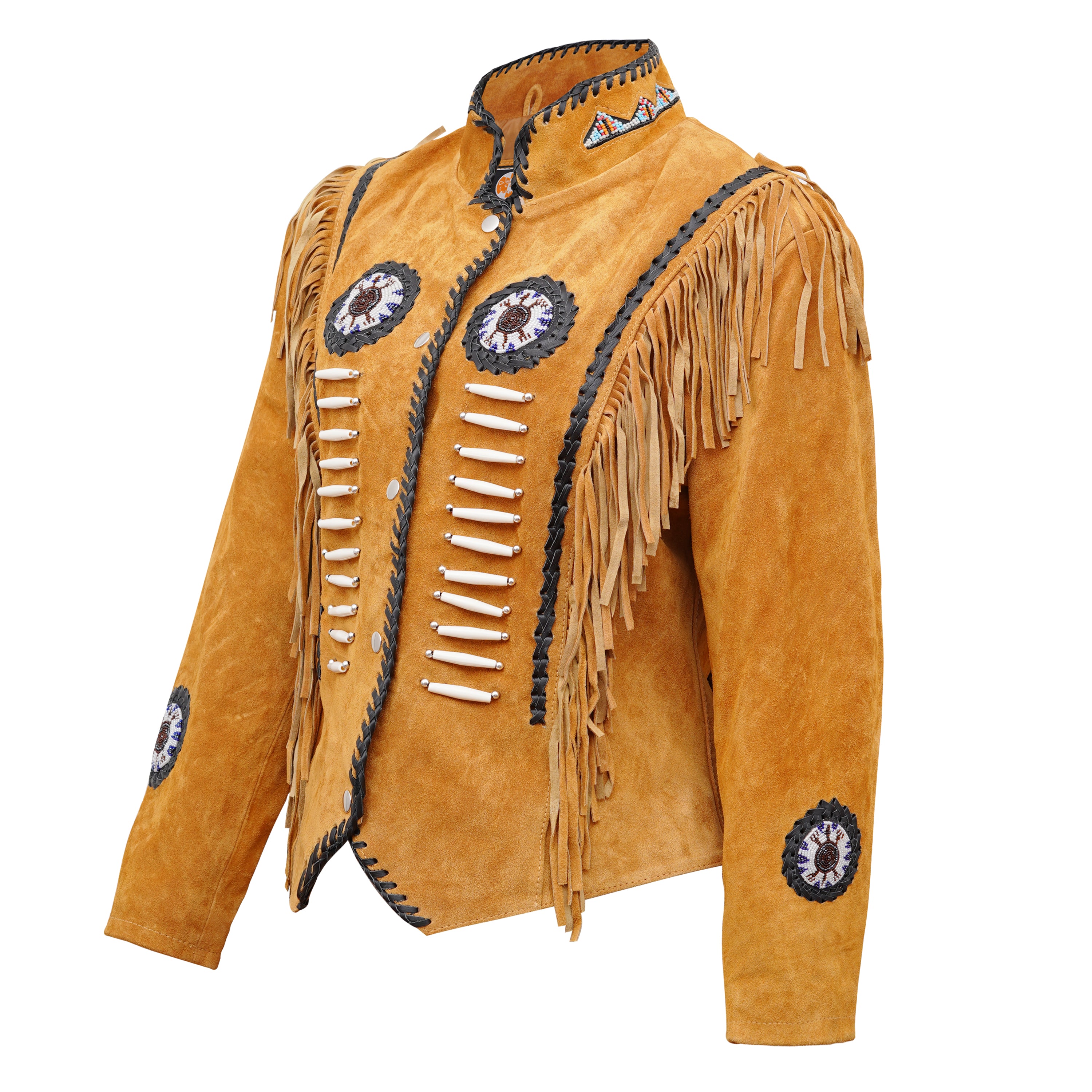 Women's Tan Western Suede Fringe Jacket