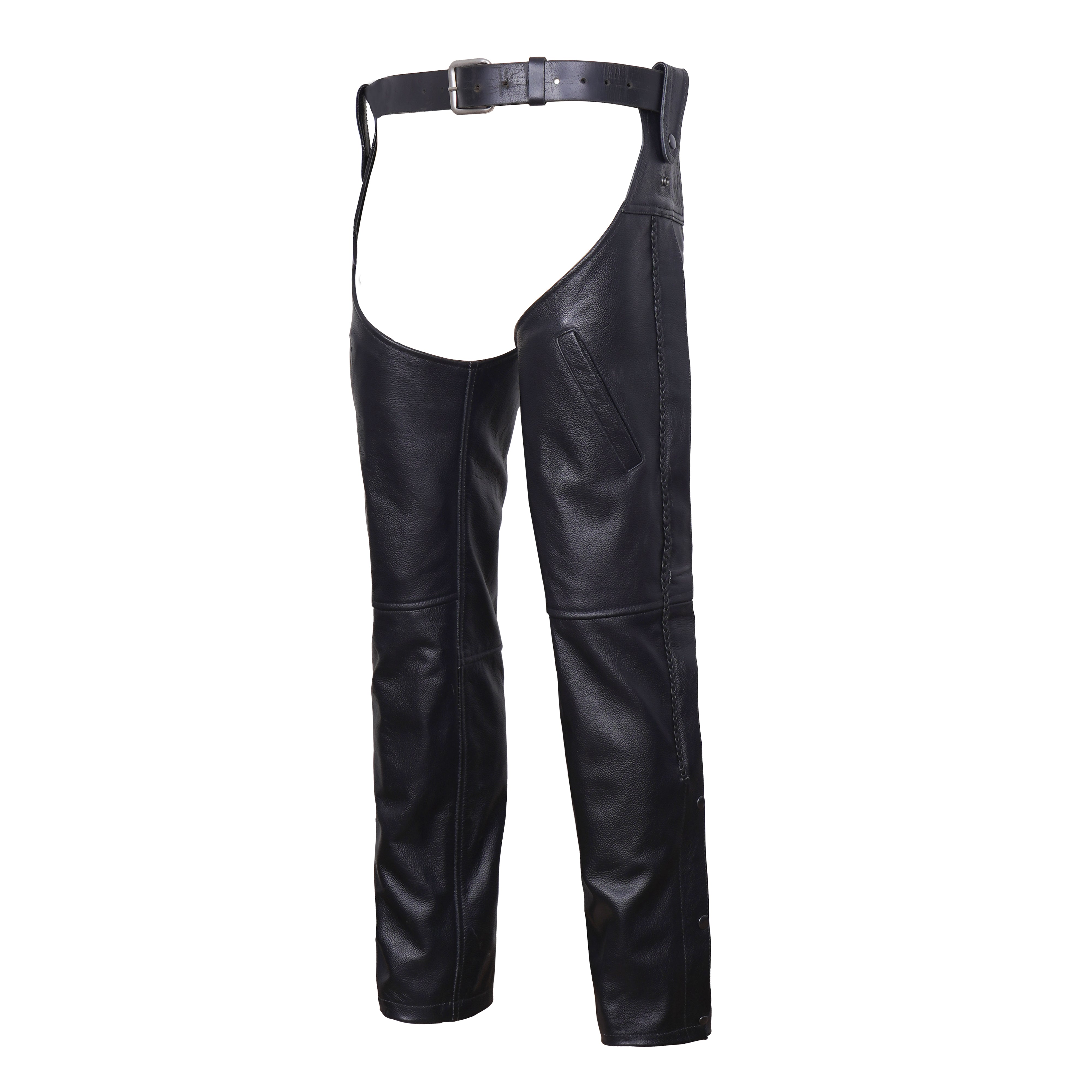 Leather Motorcycle Loop Chaps Men Women Unisex Riding