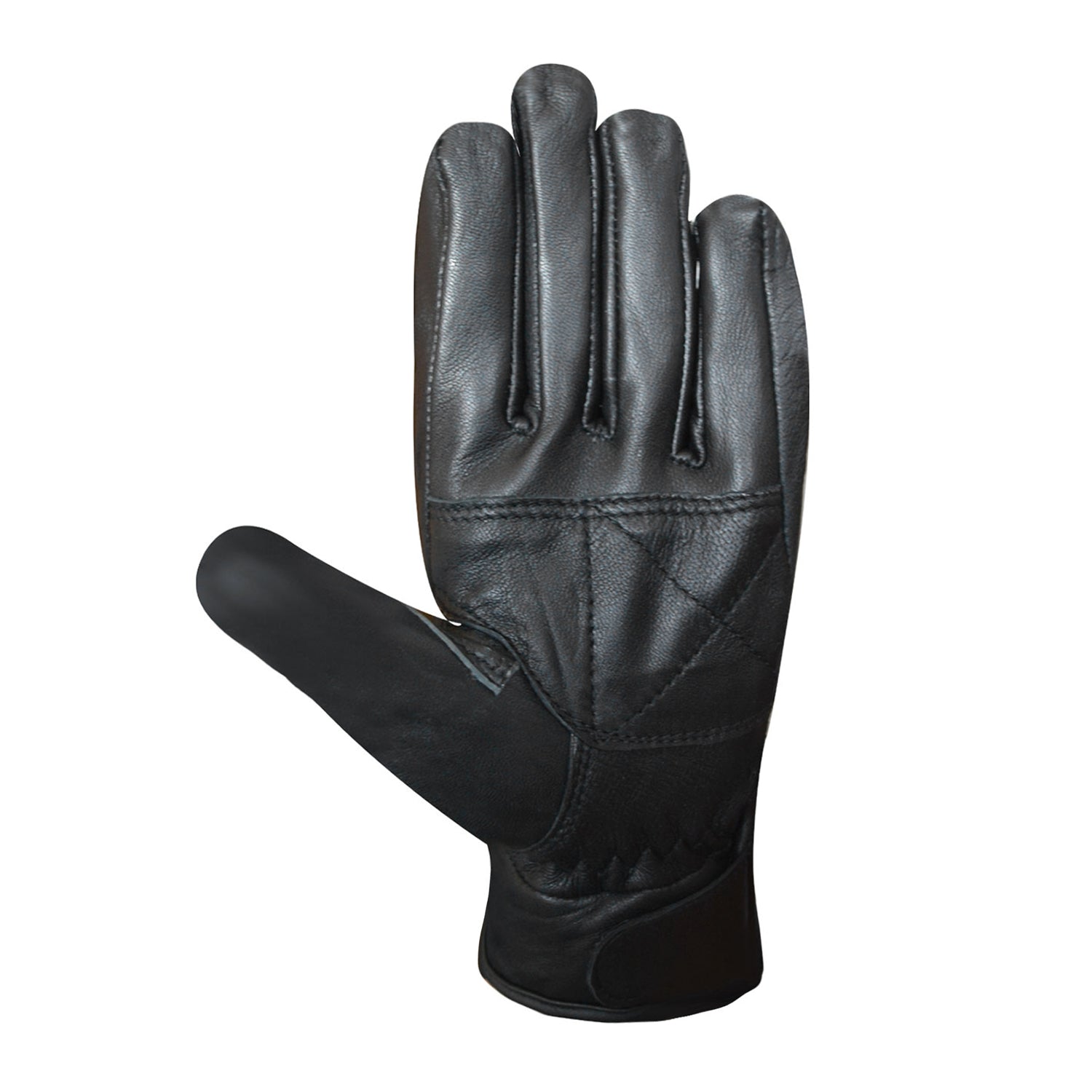 Women’s Black Leather Butterfly Gloves