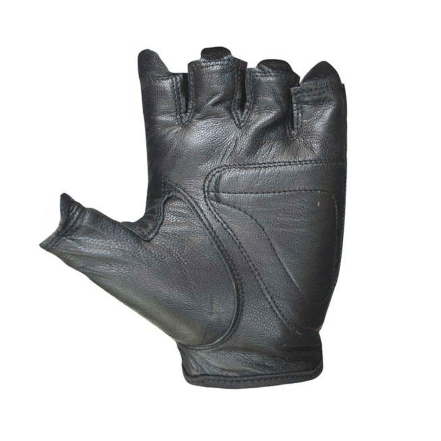 Fingerless Leather Motorcycle Gloves