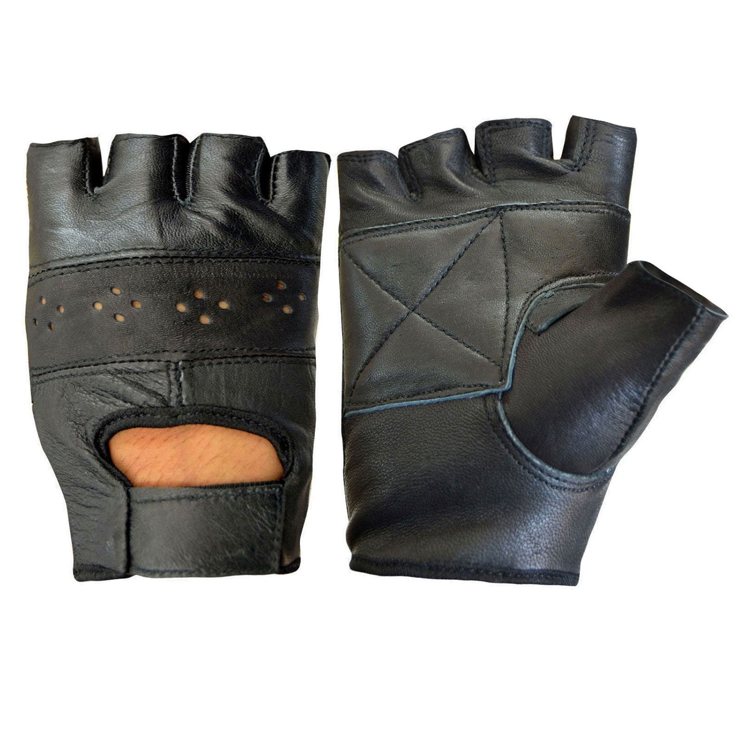 GripMax Leather Workout Gloves