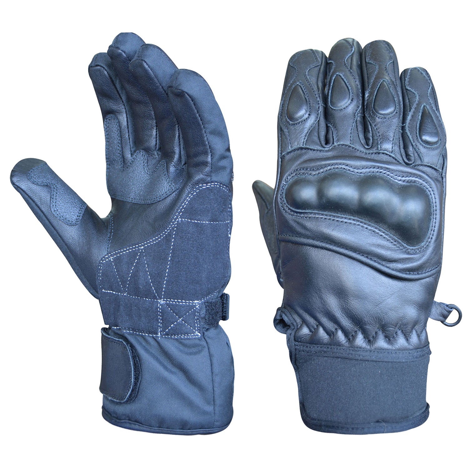 Leather Motorcycle Riding Gloves